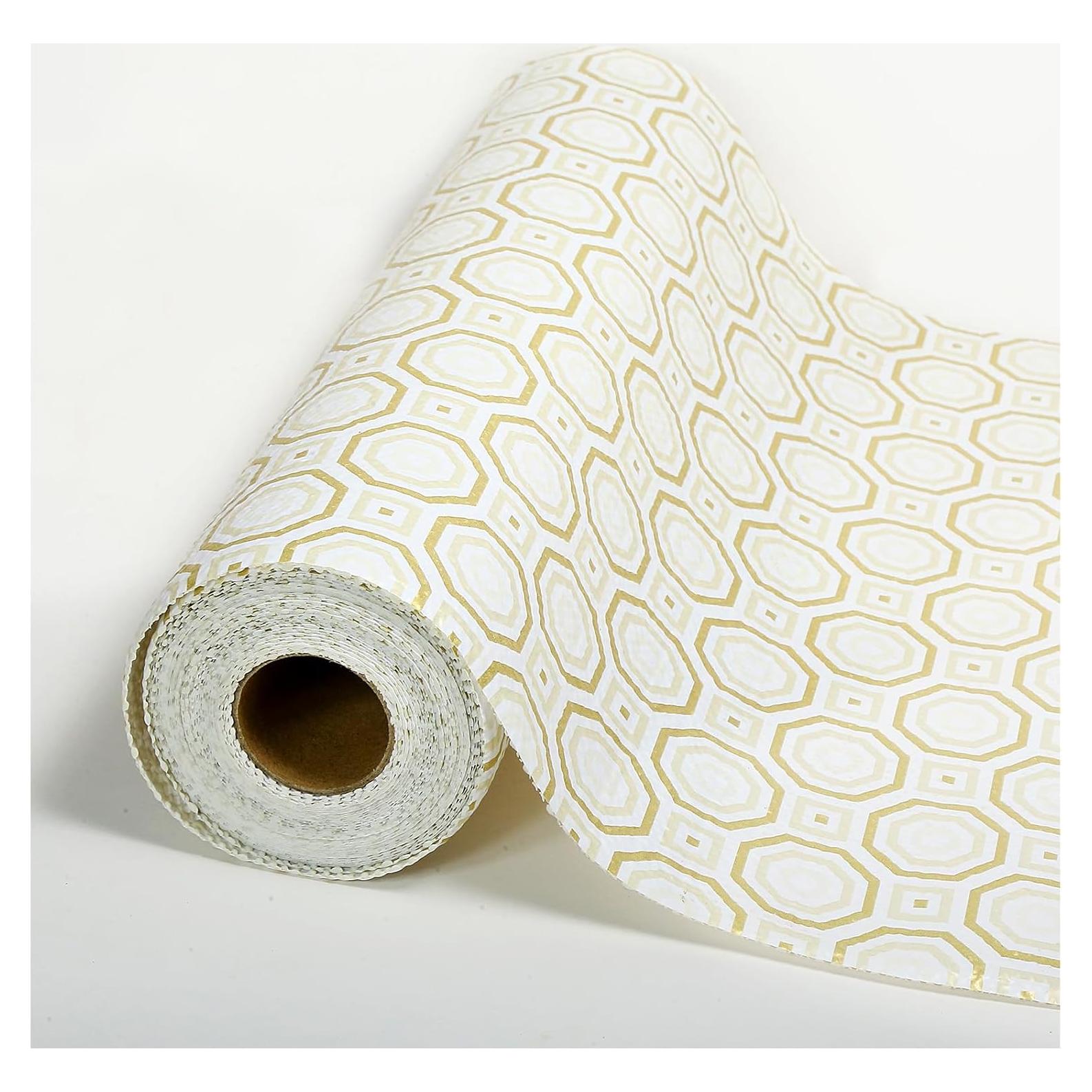 Forros antideslizantes Deabevn 30cm x 610cm PVC dorado