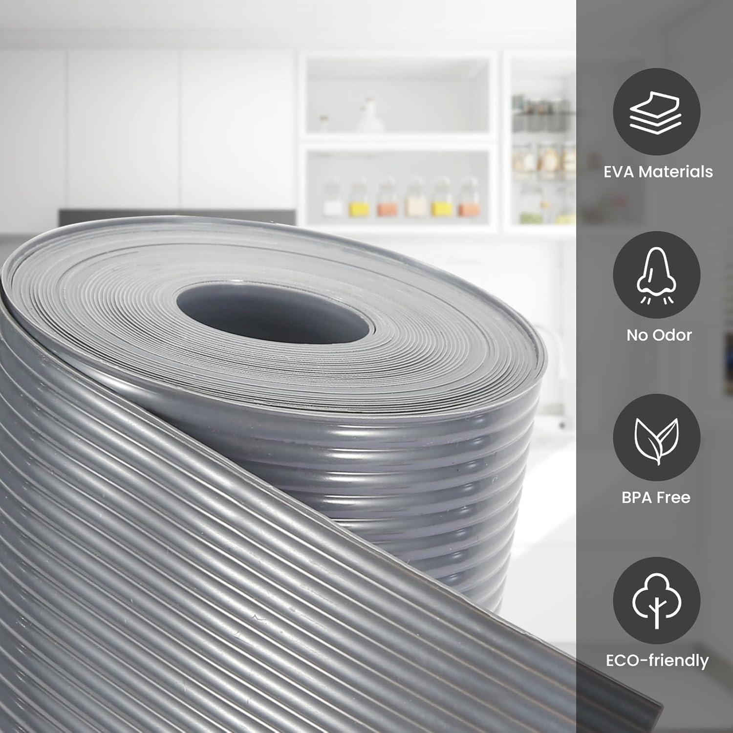 Forro de Estante Antideslizante EAQQWWY 30.48cm x 1.52m Gris