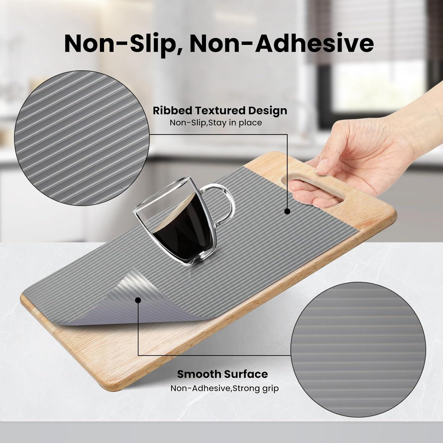 Forro de Estante Antideslizante EAQQWWY 30.48cm x 1.52m Gris