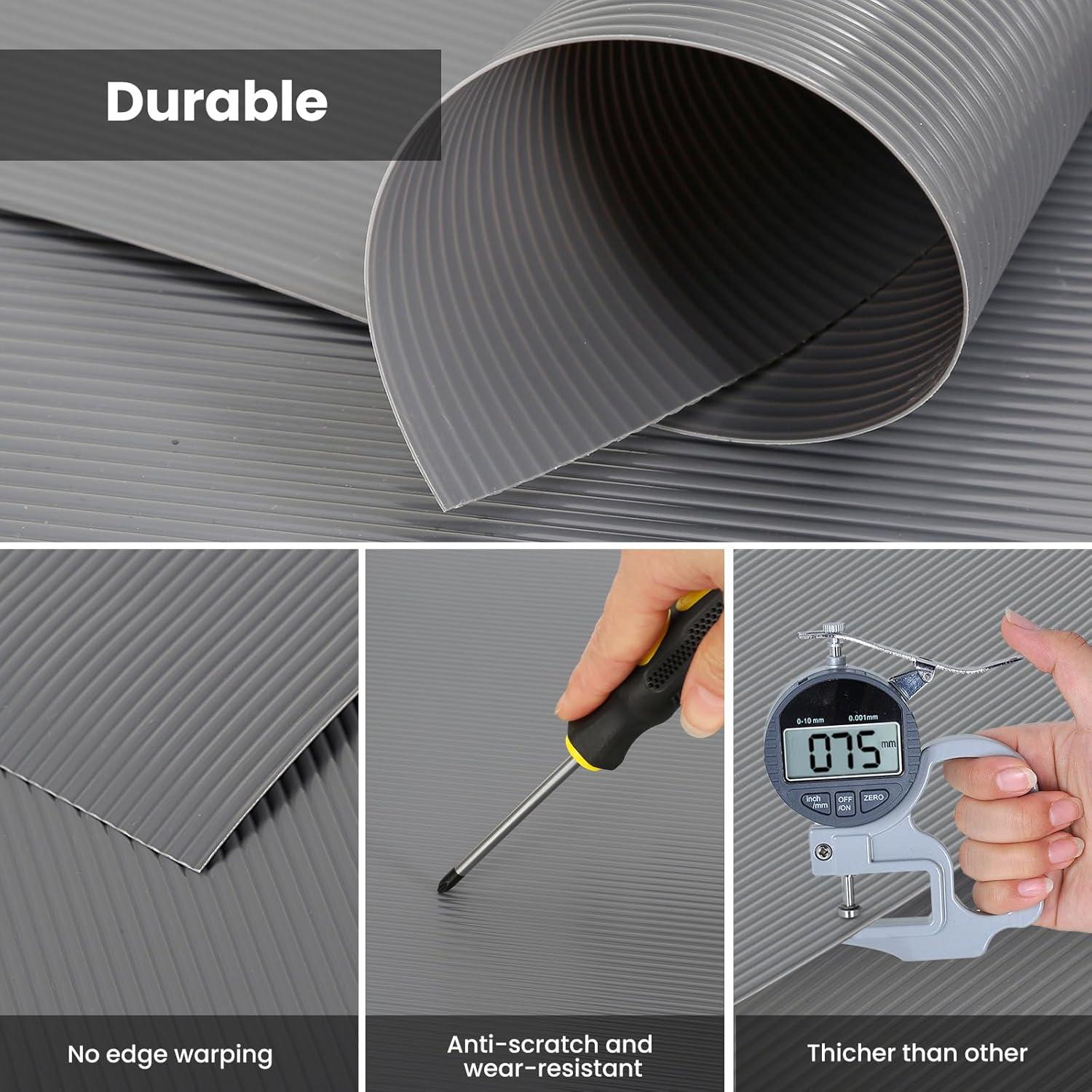 Forro de Estante Antideslizante EAQQWWY 30.48cm x 1.52m Gris