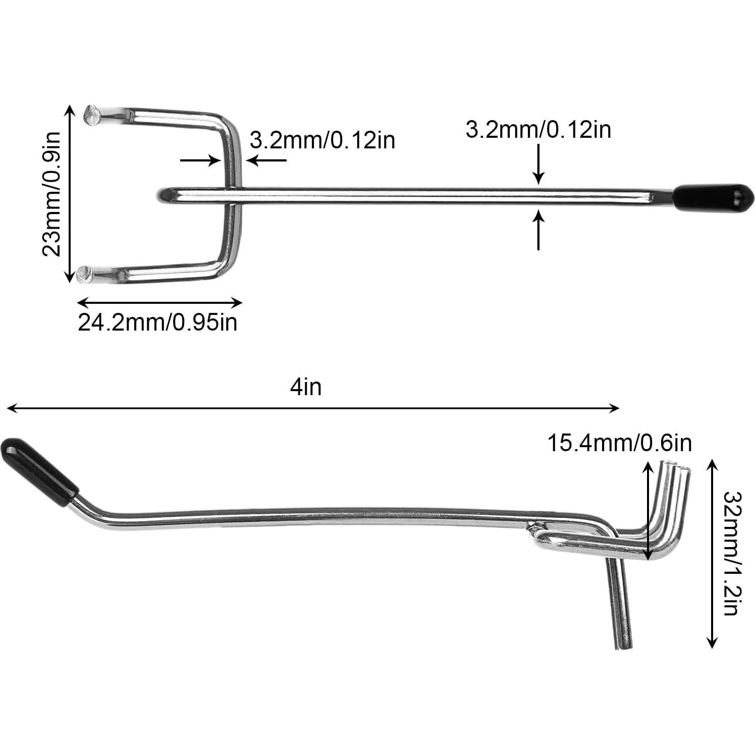 Ganchos para Tablero de Clavos SENENQU 10 cm 100 Piezas Metal