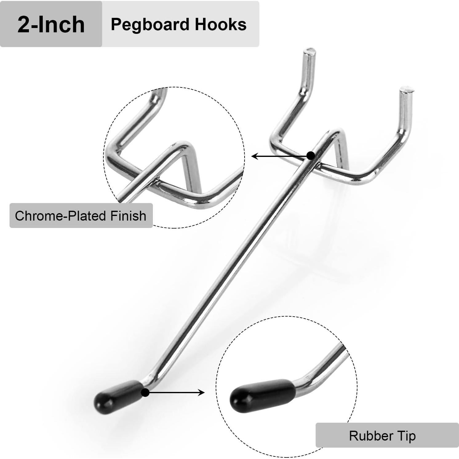 Ganchos para Tablero de Clavos SENENQU 10 cm 100 Piezas Metal