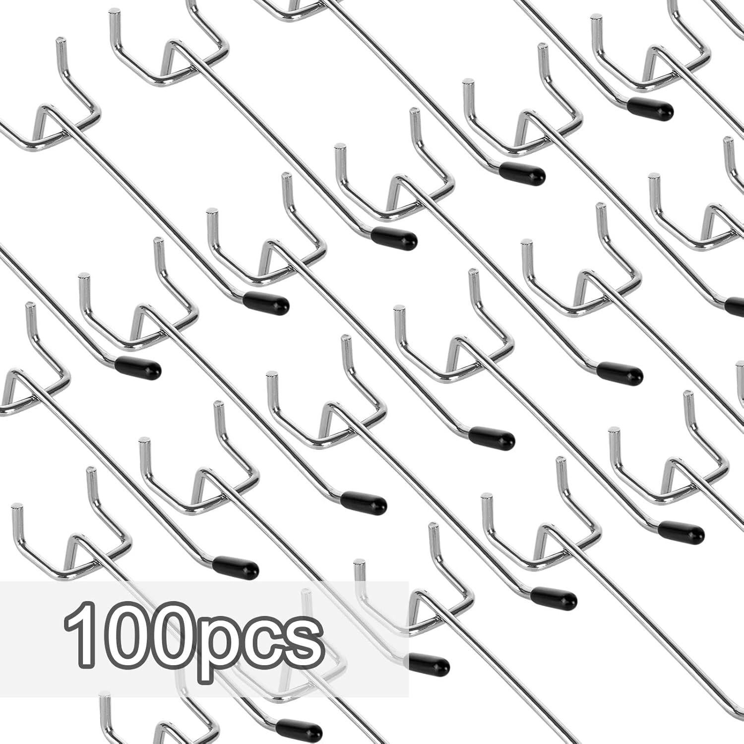 Ganchos para Tablero de Clavos SENENQU 10 cm 100 Piezas Metal