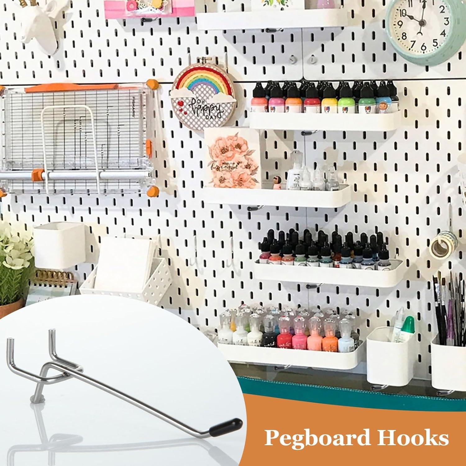 Ganchos para Tablero de Clavos SENENQU 10 cm 100 Piezas Metal