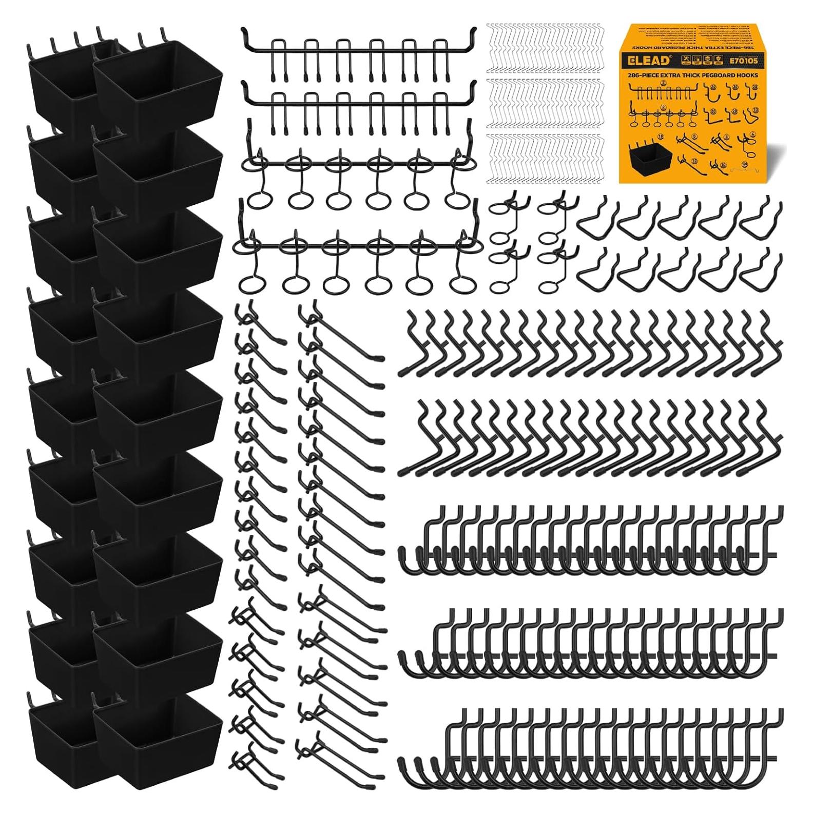 Juego de Ganchos Extra Gruesos ELEAD 286 Piezas 31.75 kg