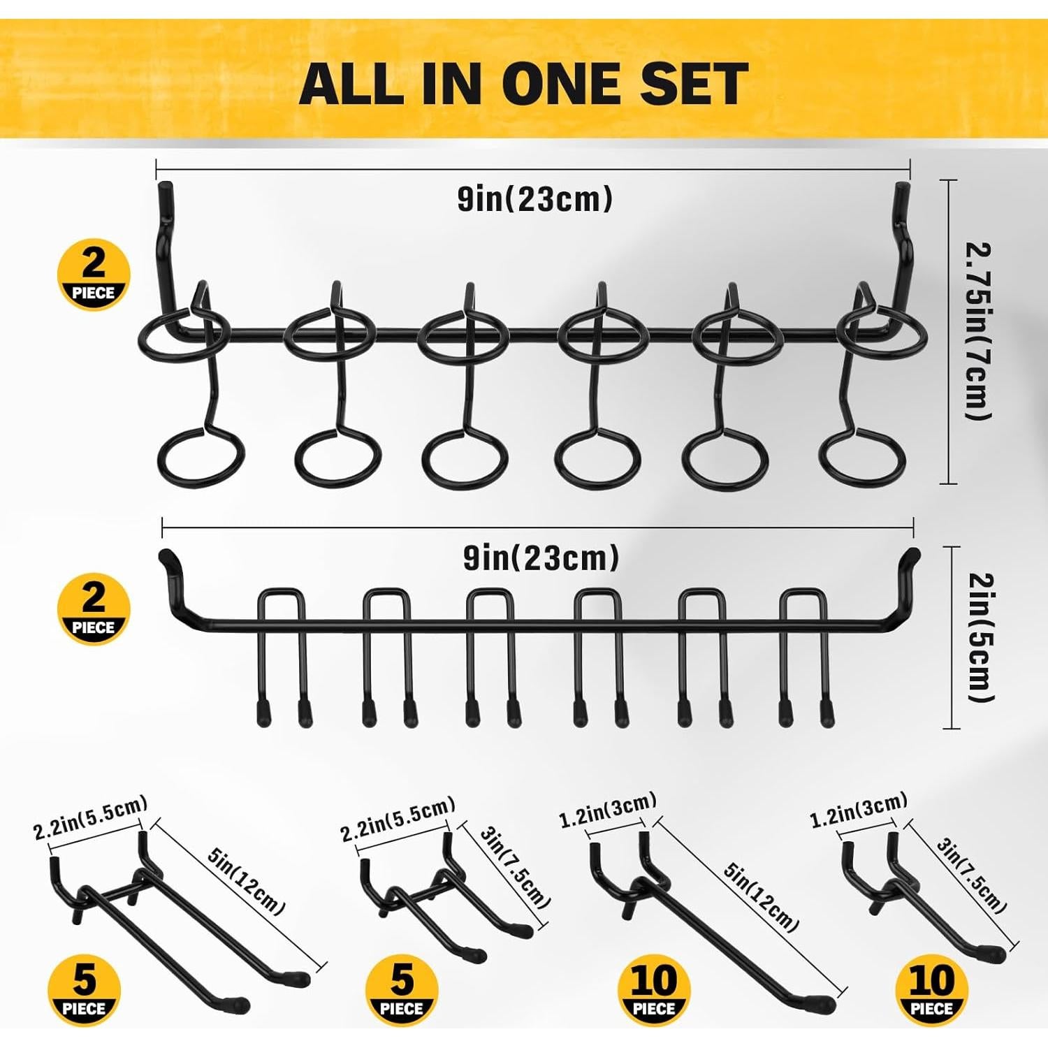 Juego de Ganchos Extra Gruesos ELEAD 286 Piezas 31.75 kg