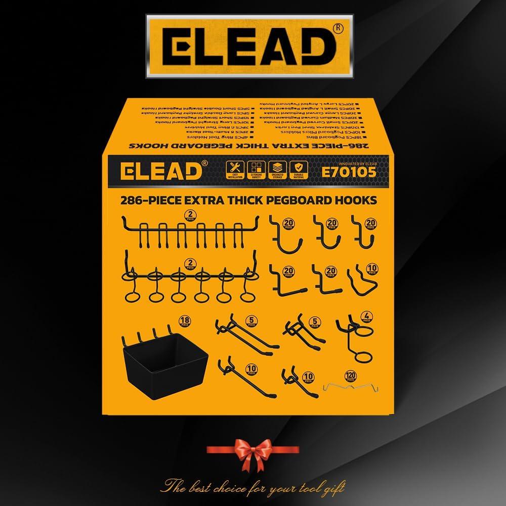 Juego de Ganchos Extra Gruesos ELEAD 286 Piezas 31.75 kg