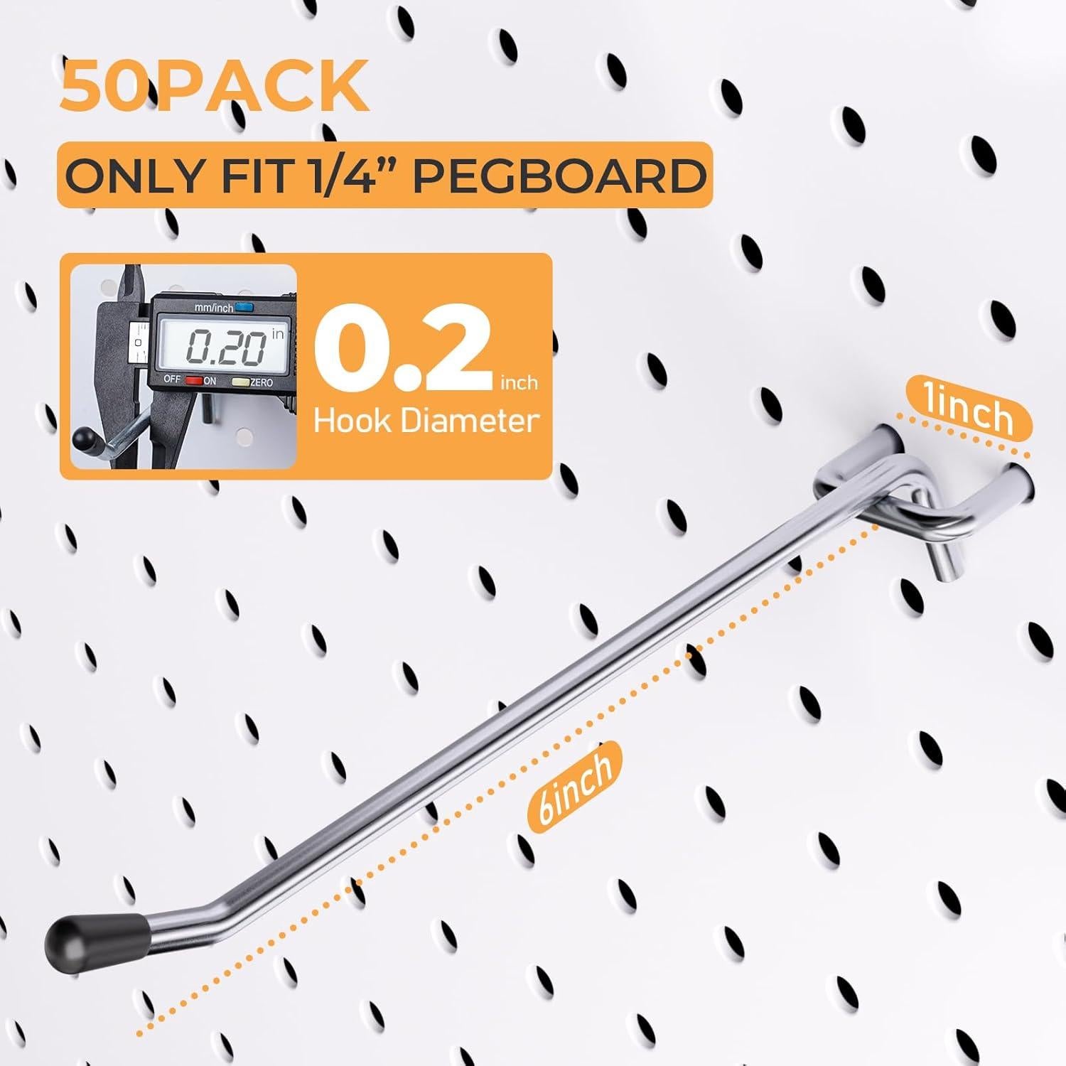 Ganchos para Tablero de Clavos INCLY 15 cm - Paquete de 50