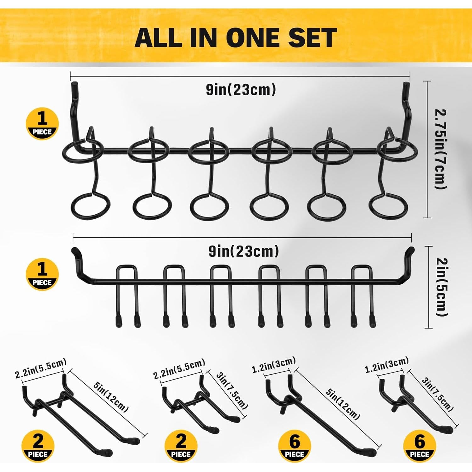 Juego de Ganchos para Tablero de Clavos ELEAD 200 Piezas 31.75 kg