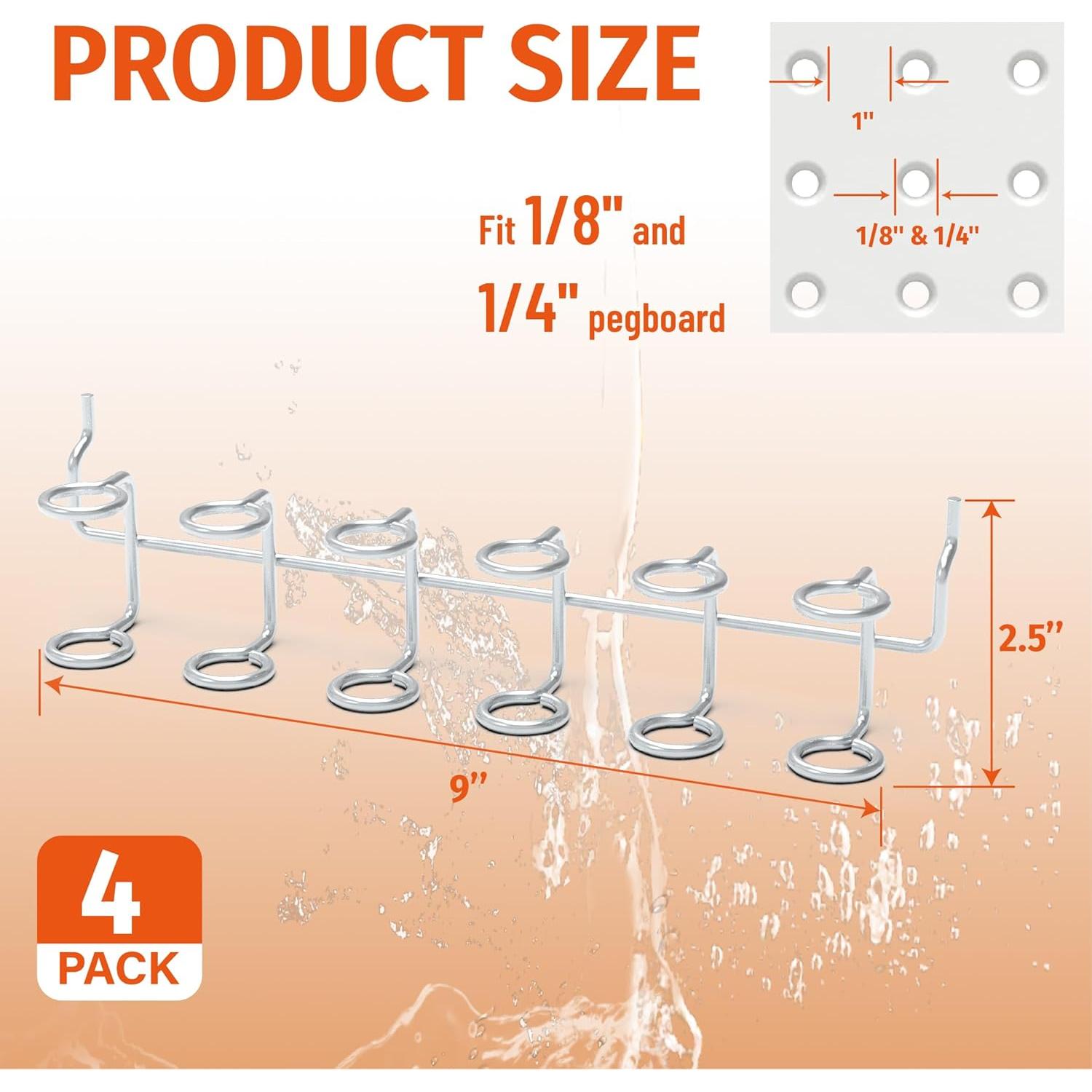 Soporte para Destornilladores HUHOLE 4 Piezas Acero Inoxidable