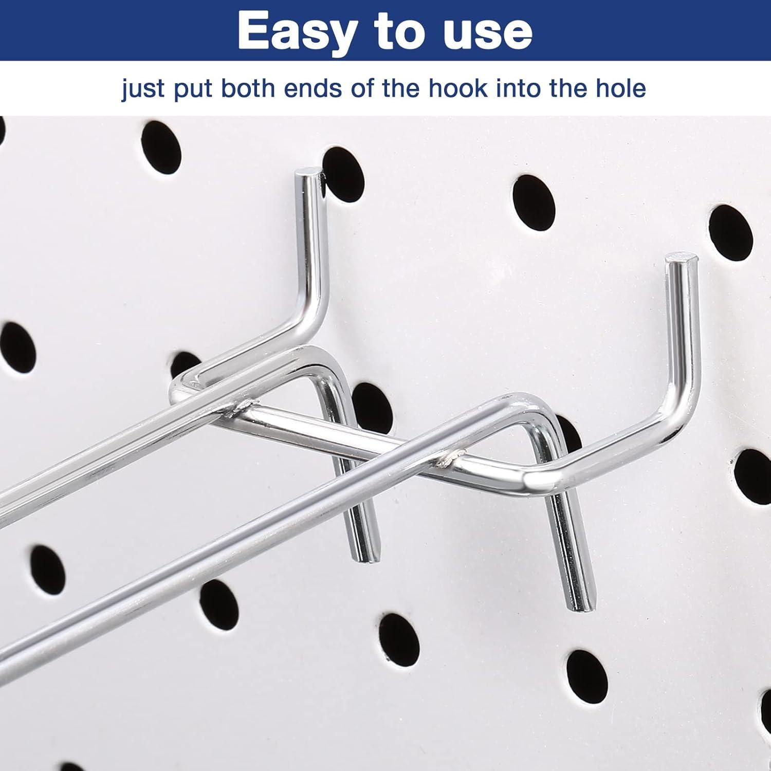 Paquete de 50 Ganchos Doble Brazo Shimeyao para Tablero de Clavos