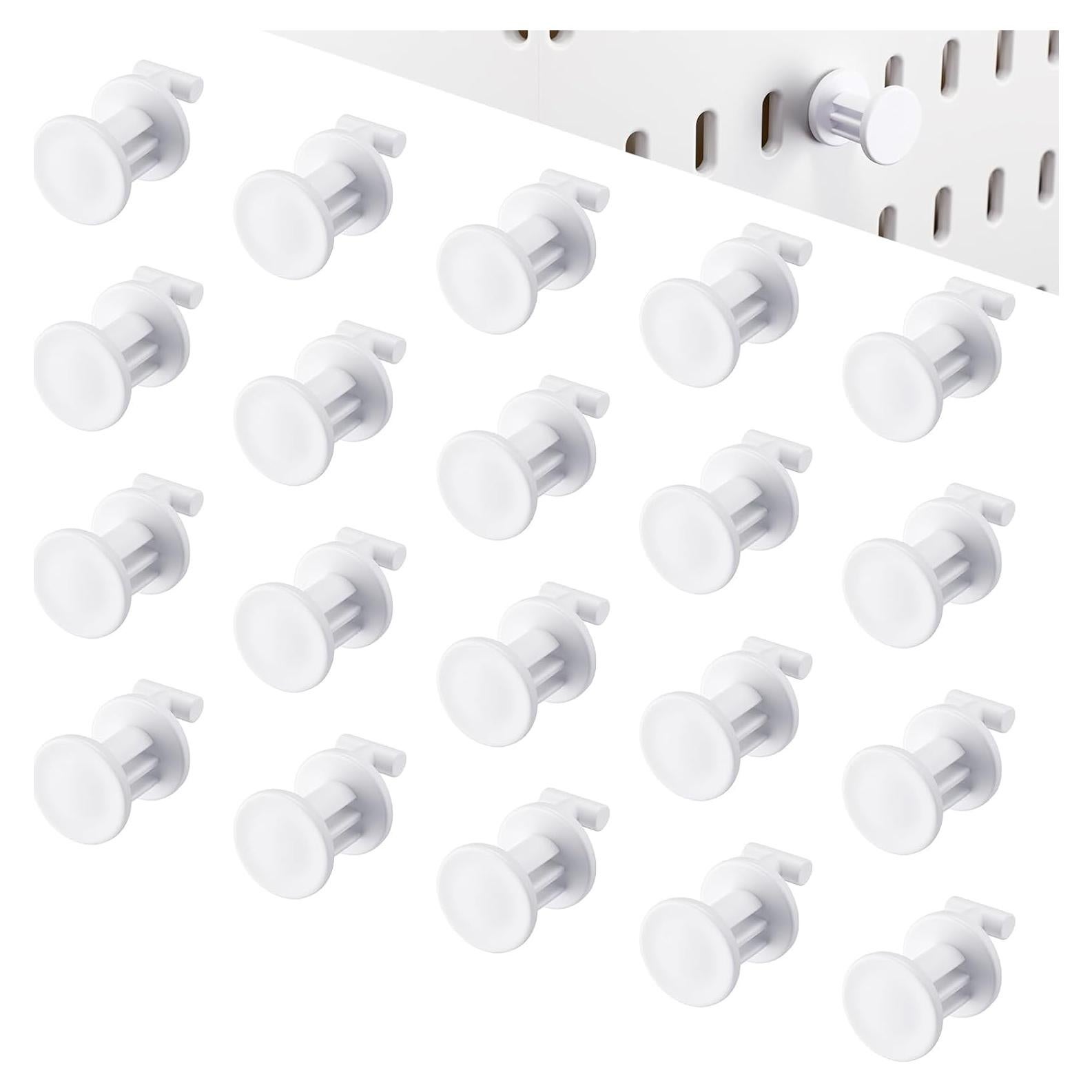 20 Ganchos para Tablero de Clavos AceOrbit Blanco 1.9 cm