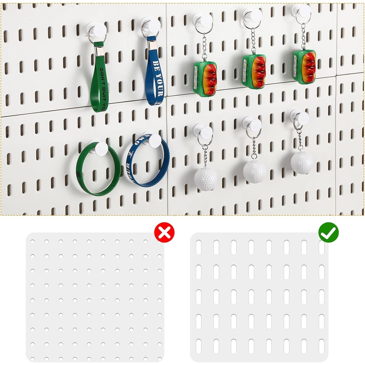 20 Ganchos para Tablero de Clavos AceOrbit Blanco 1.9 cm