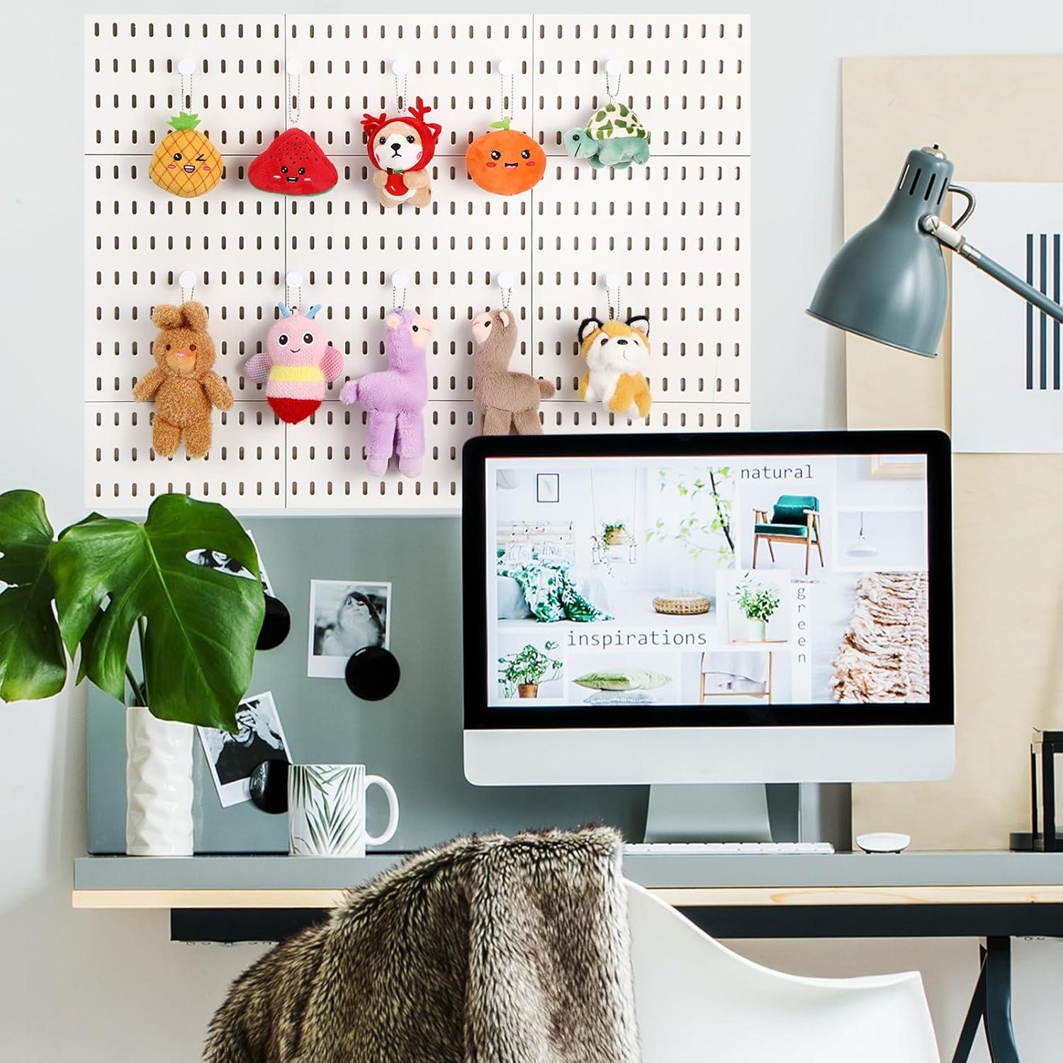 20 Ganchos para Tablero de Clavos AceOrbit Blanco 1.9 cm