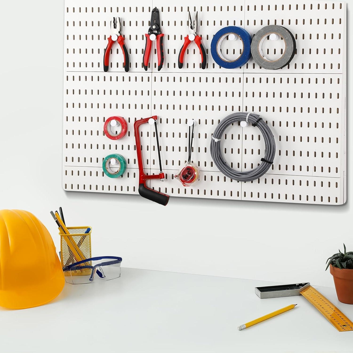 20 Ganchos para Tablero de Clavos AceOrbit Blanco 1.9 cm