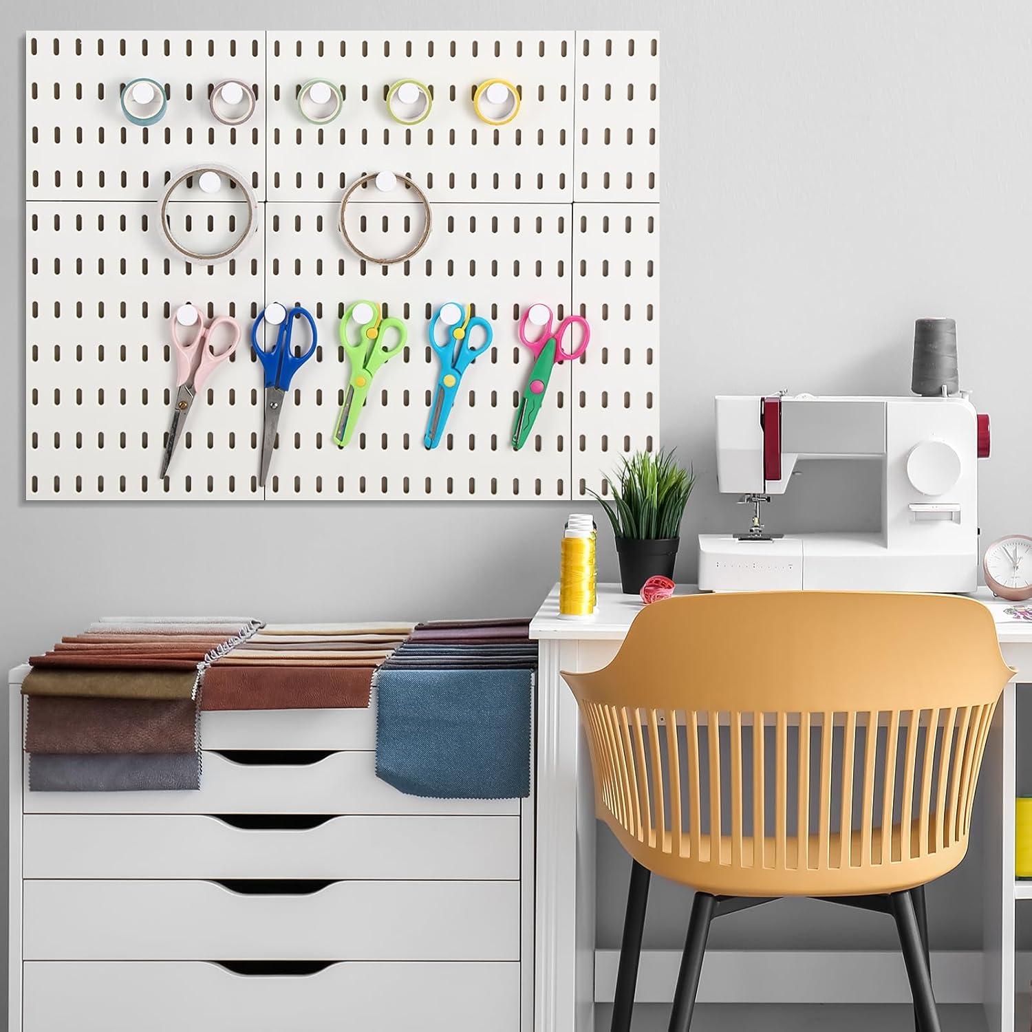 20 Ganchos para Tablero de Clavos AceOrbit Blanco 1.9 cm