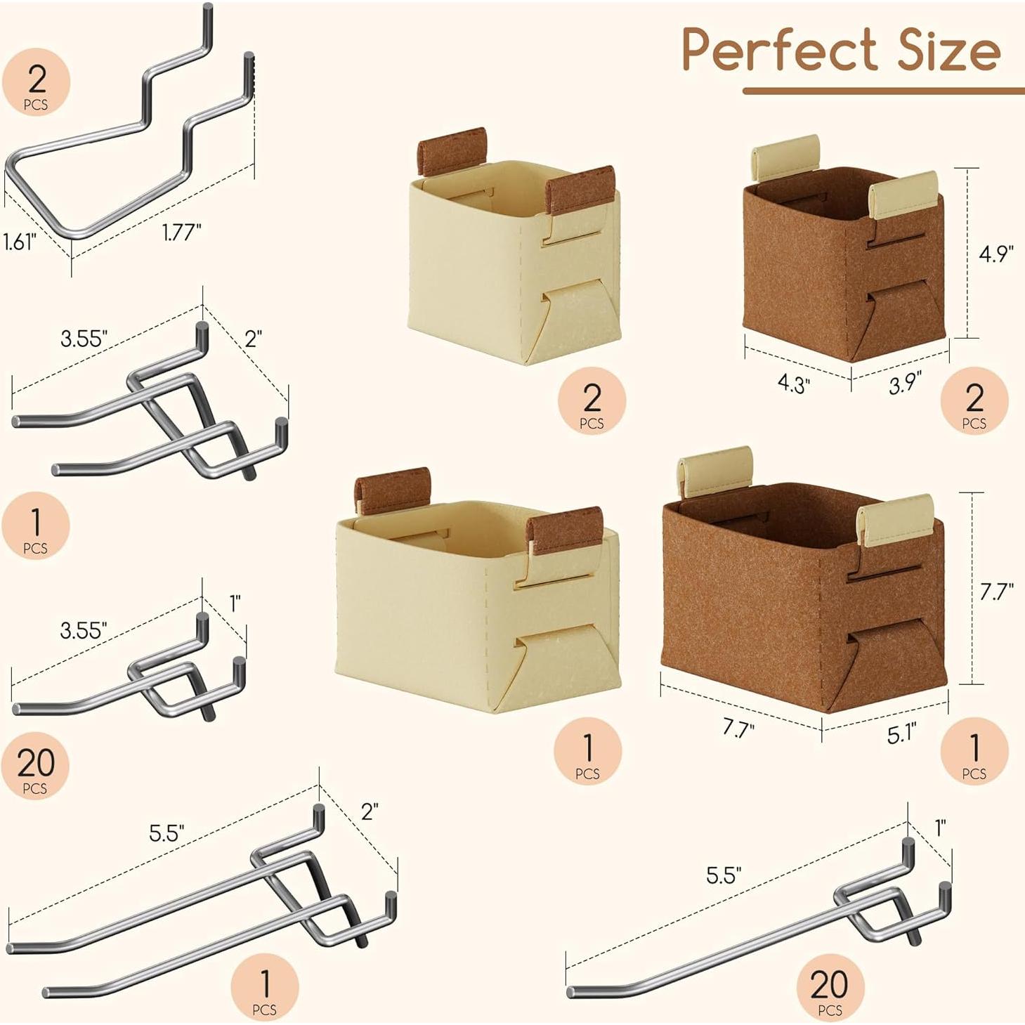 Accesorios para Organizador de Tablero de Clavos Spampur 50 Pcs