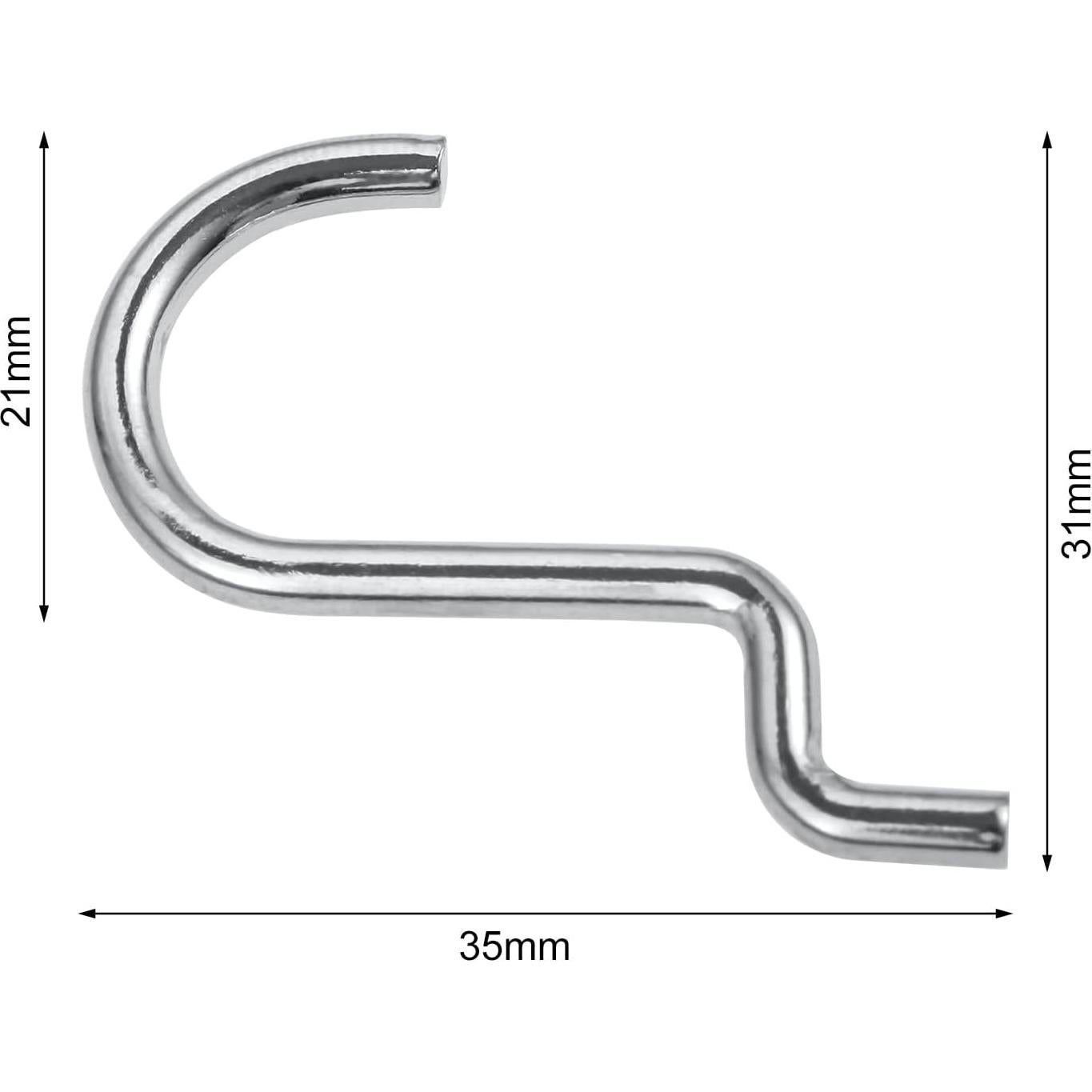 Ganchos de Metal para Tablero Perforado dophee - 10 Piezas 35x31mm