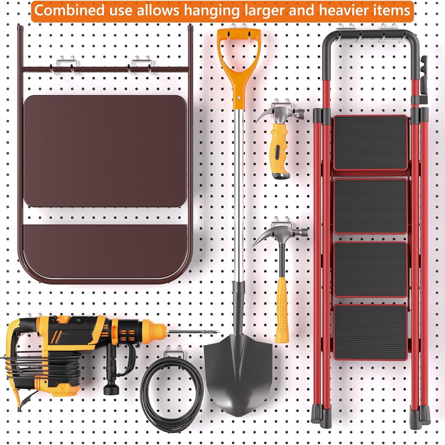 Ganchos de Tablero de Clavos FRIMOONY 12 Piezas 10 cm Alta Resistencia