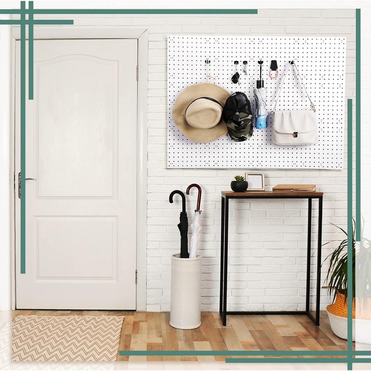 Ganchos de Tablero de Clavos Roowest 84 Pcs Plástico Negro