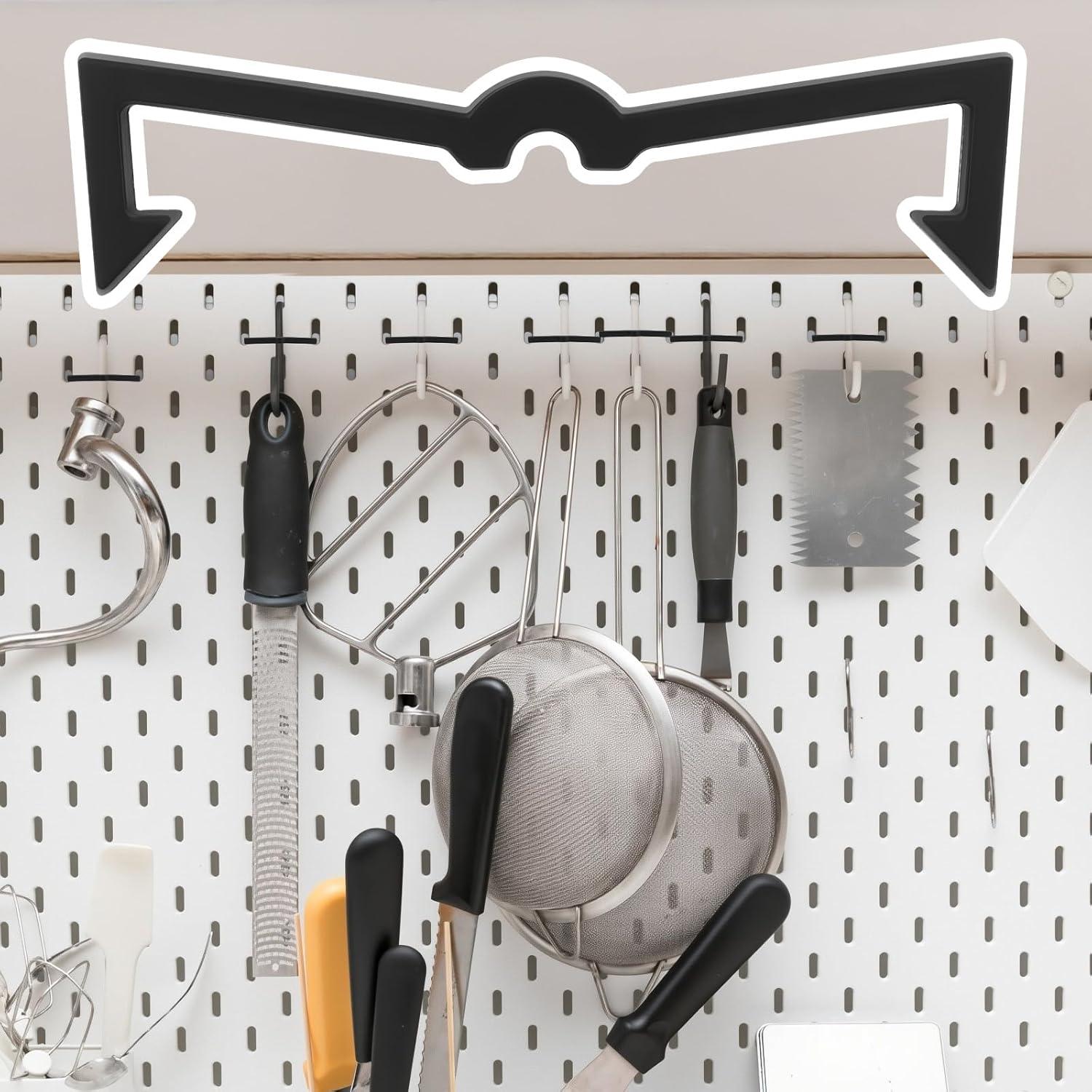 50 Clips de Gancho para Tablero de Perforación Pretwad - Negro