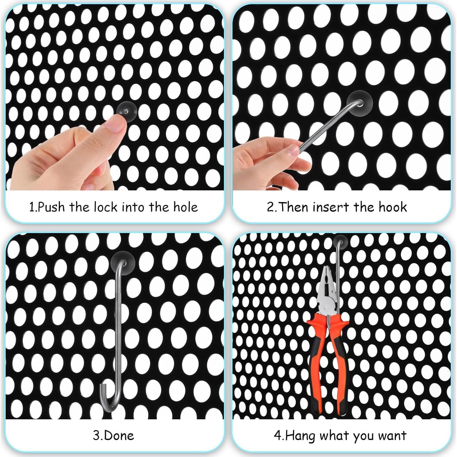 120 Clips de Silicona para Tableros de Clavos Xelsluthe