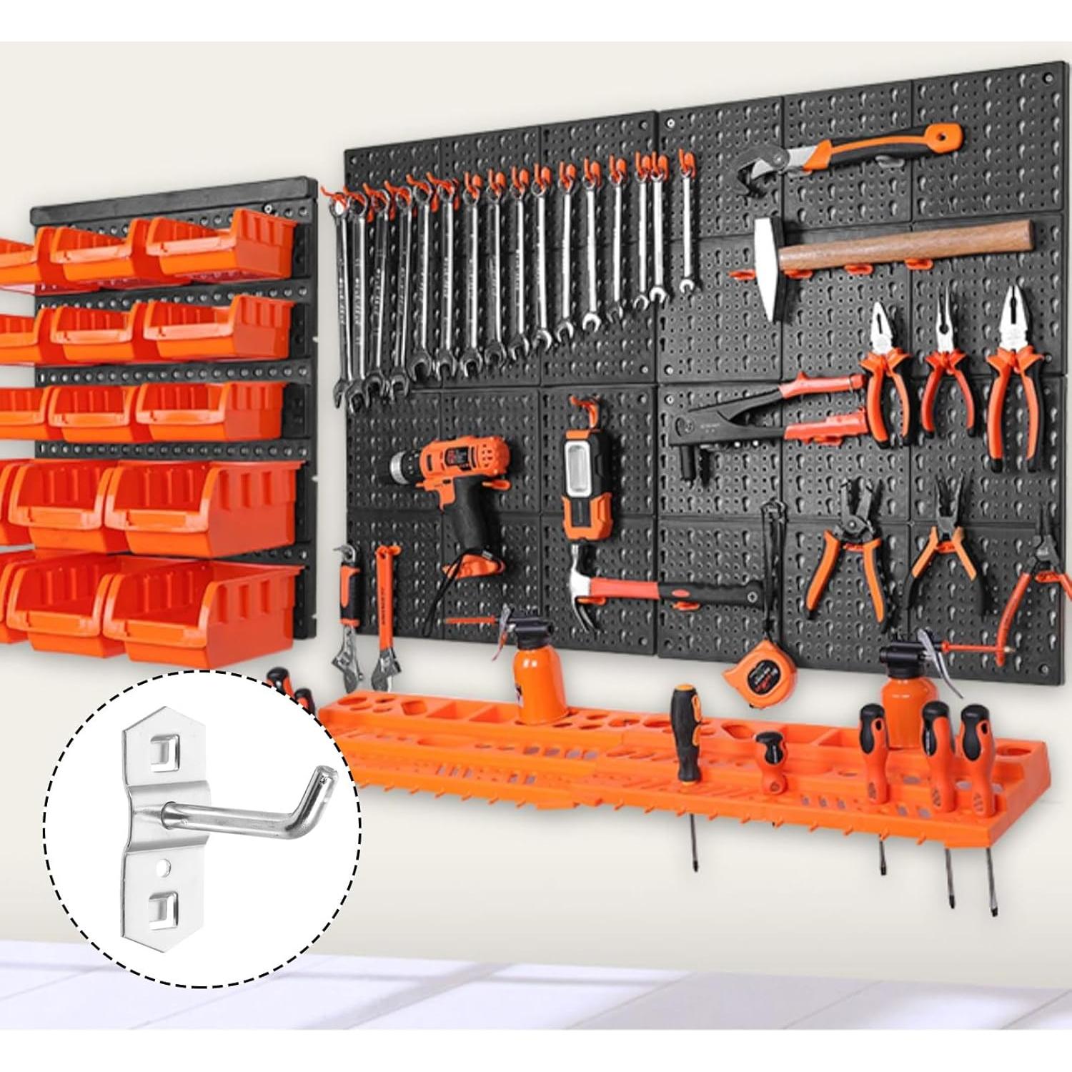 Ganchos de Tablero de Clavos Garneck - 12 Pcs Metal Resistente