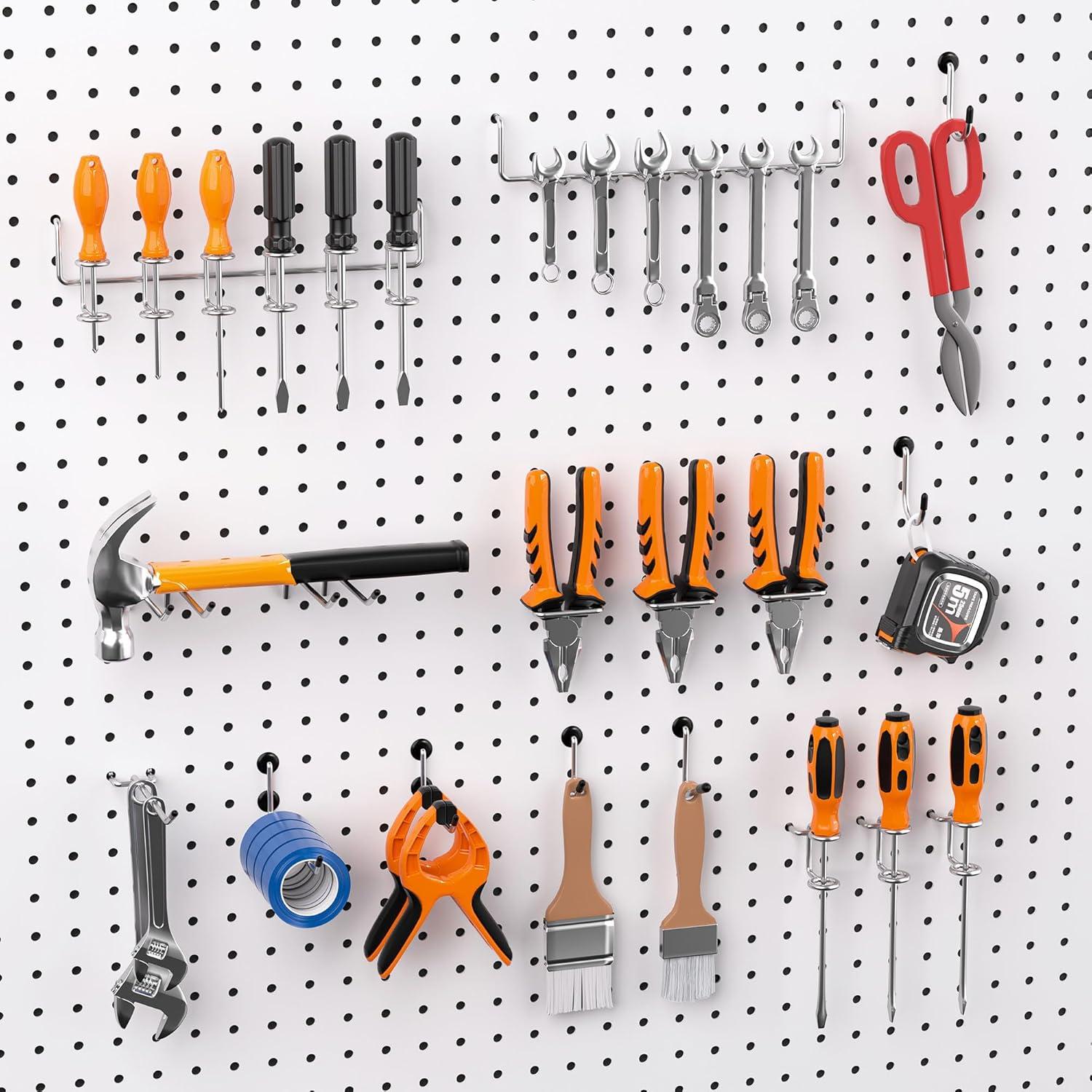 Organizador de Tablero de Clavos FRIMOONY 202 Piezas con Ganchos