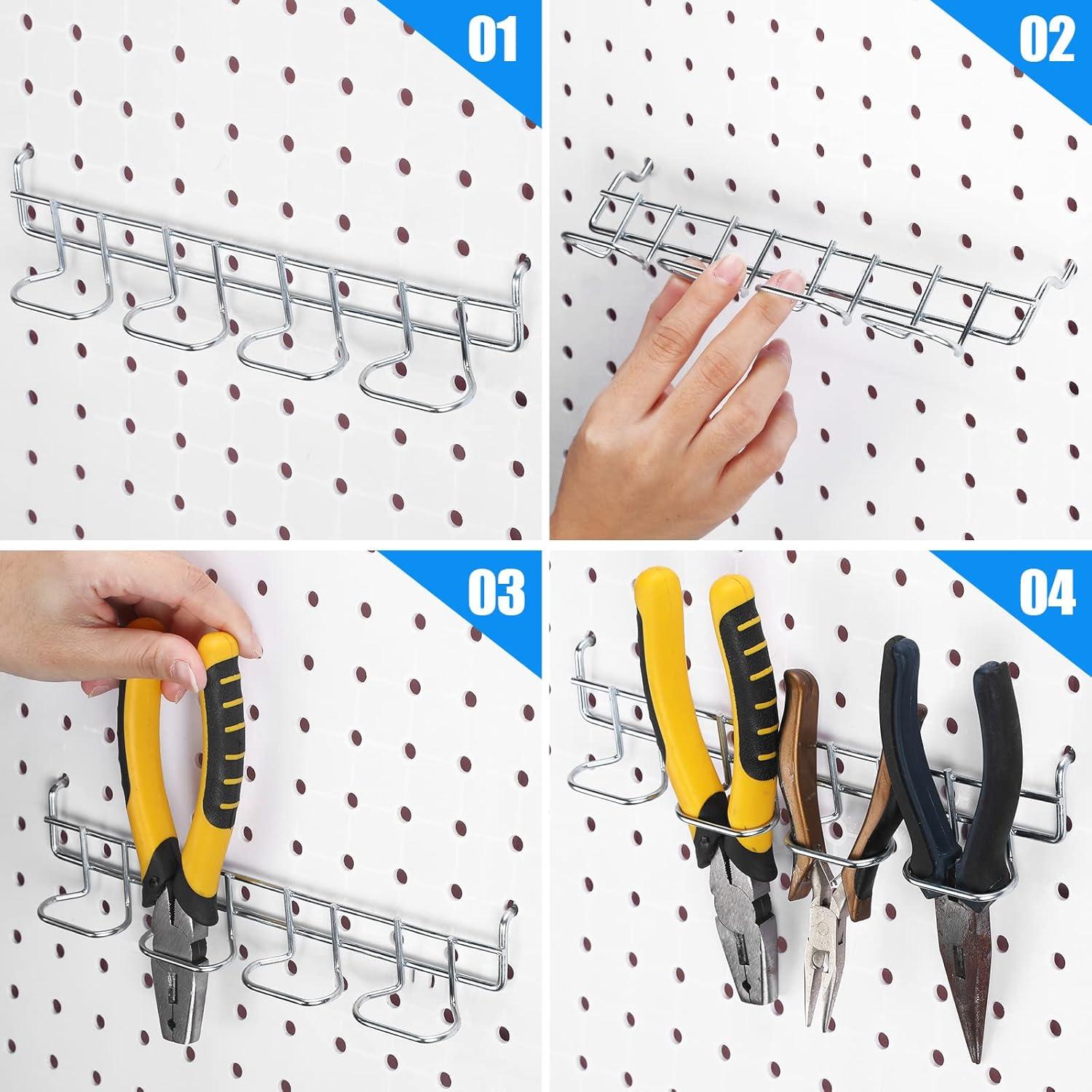 Soporte organizador de herramientas Coume 4 ganchos plata