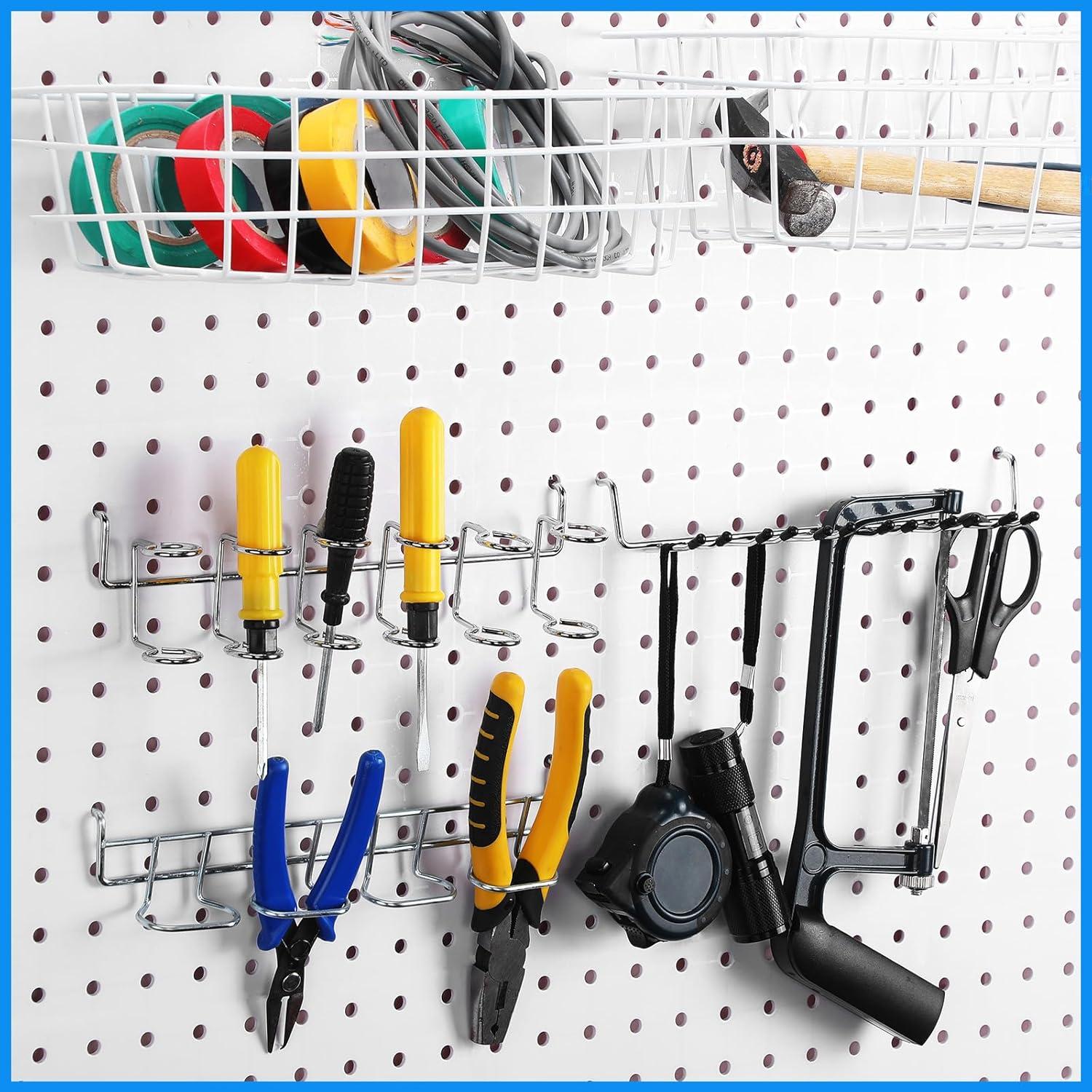 Soporte organizador de herramientas Coume 4 ganchos plata