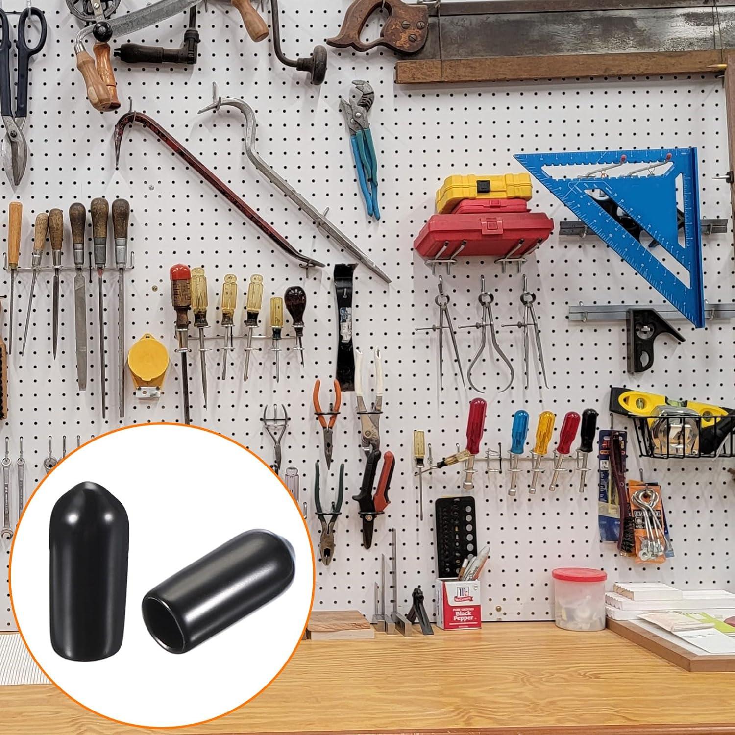 Tapones de Goma uxcell para Ganchos de Tablero 100pcs 15mm