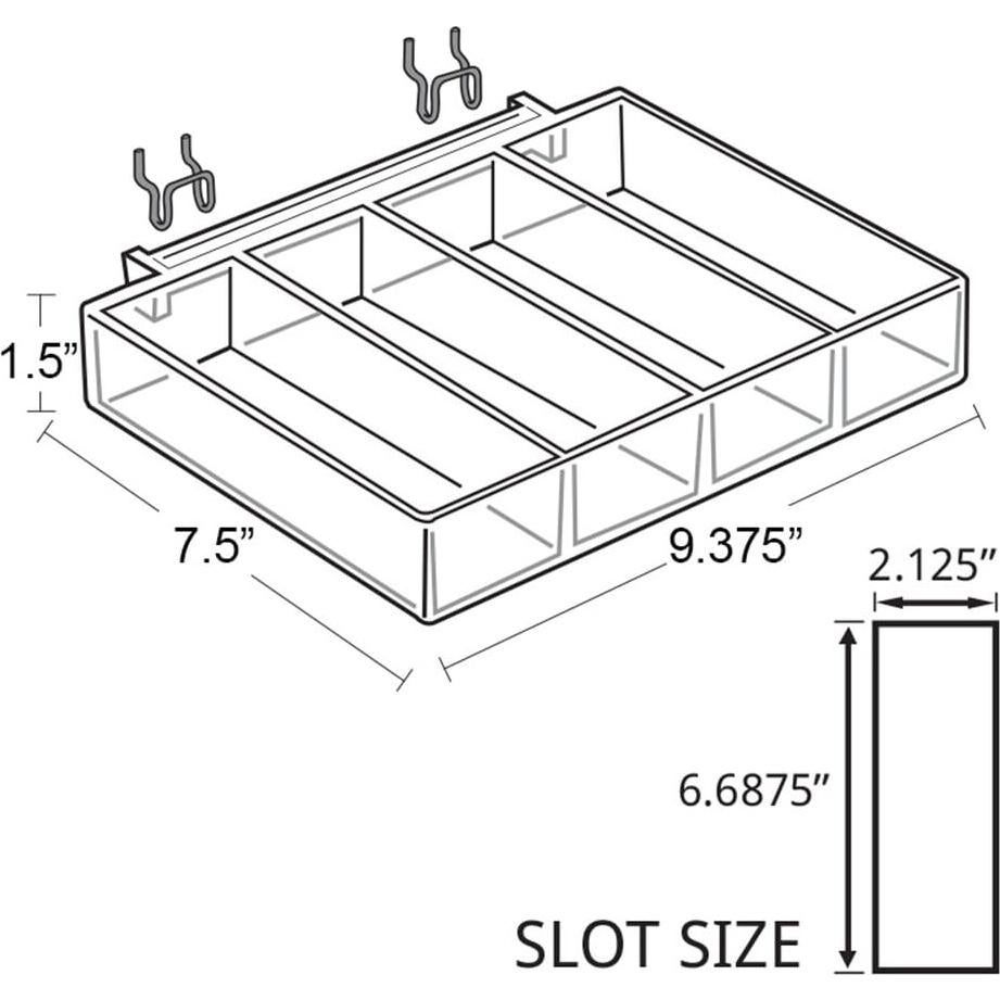 Bandeja Cuatro Compartimentos Azar Displays 225544 - Paquete de 2