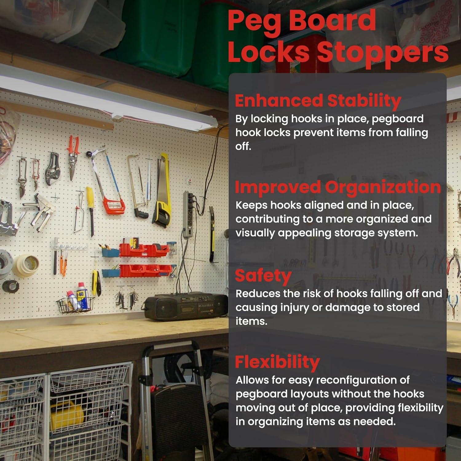 100 Tapones de Silicona ZIUZI para Tablero de Clavos 1/4"