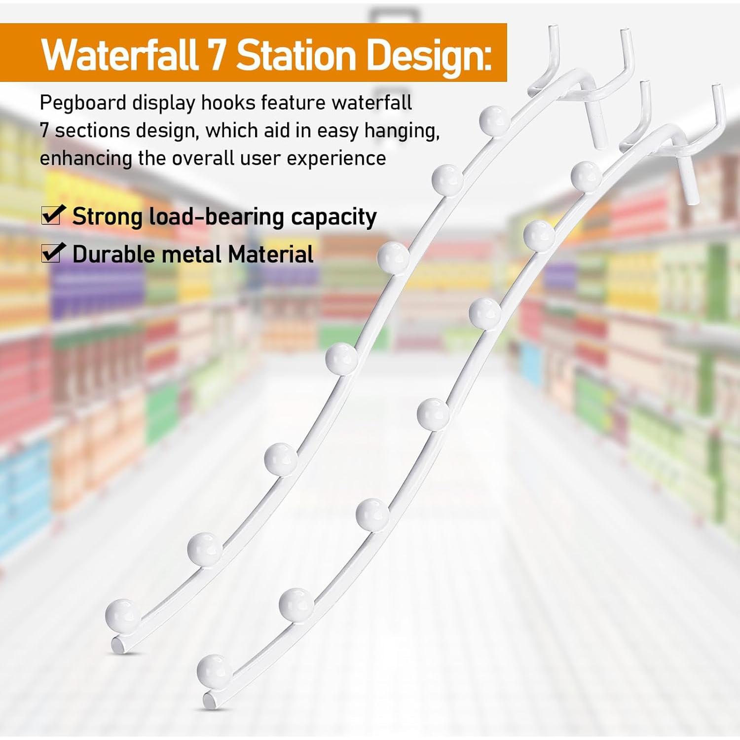20 Ganchos de Estante de Metal Yaocom para Tablero de Clavos