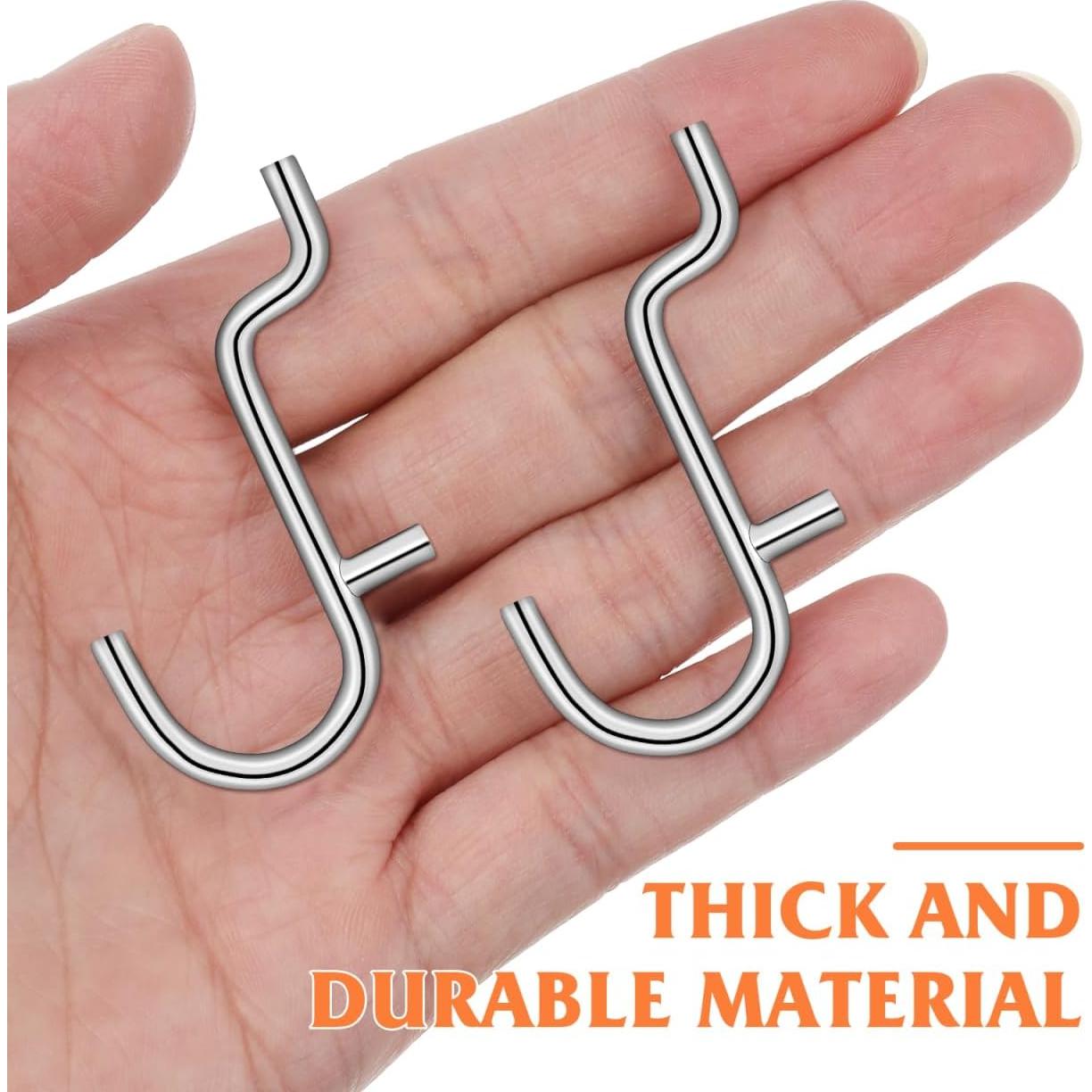 Ganchos J de Acero Inoxidable Angoily 20pcs para Tablero Perforado