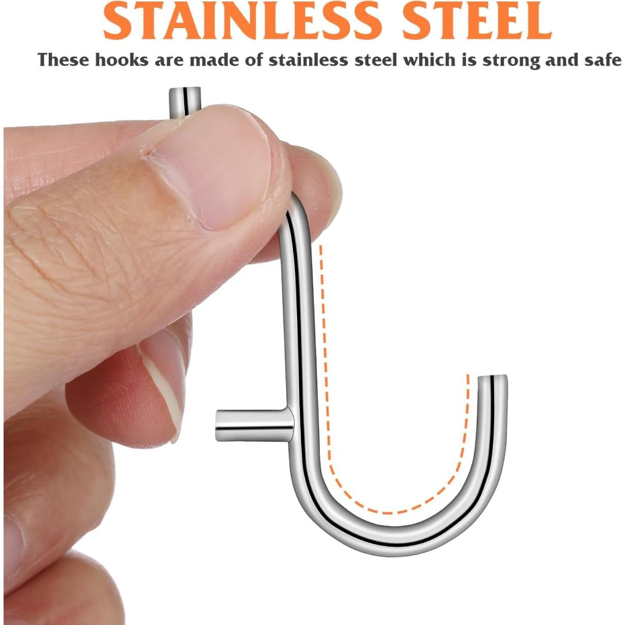 Ganchos J de Acero Inoxidable Angoily 20pcs para Tablero Perforado