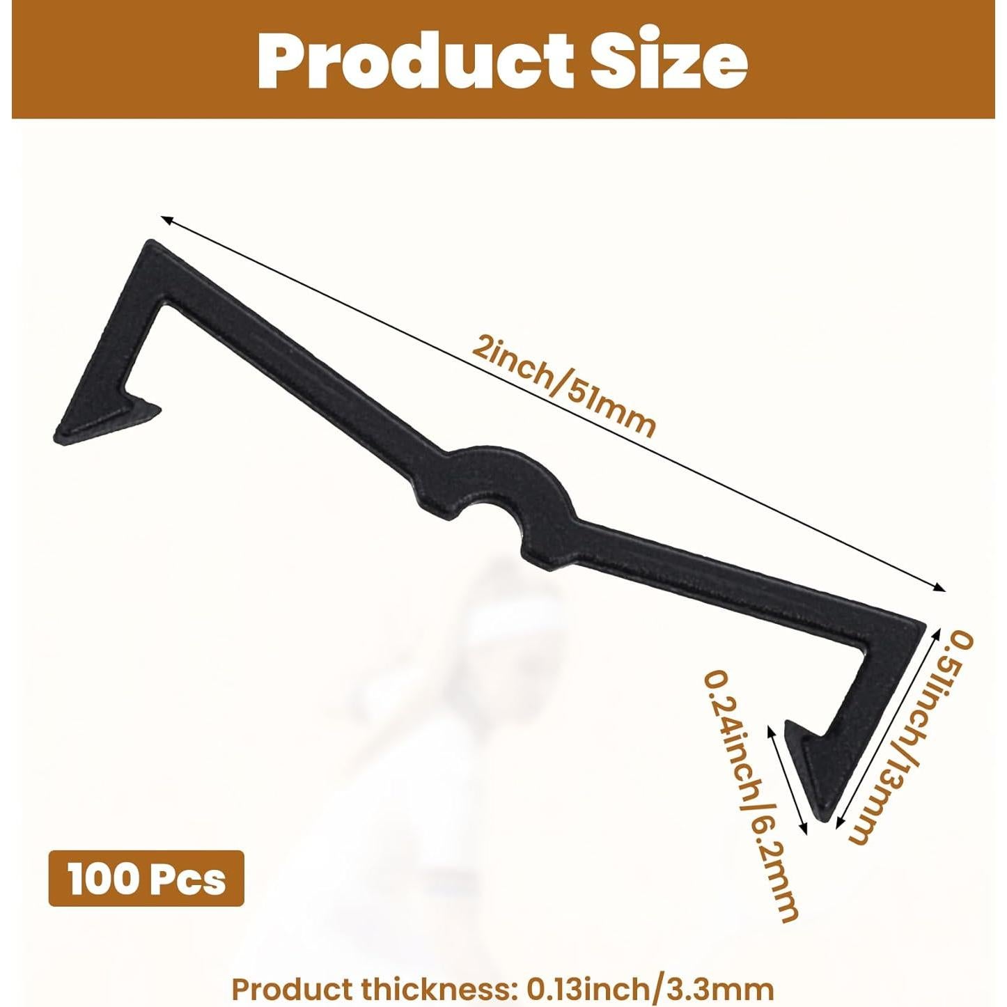 100 Clips de Gancho para Tablero de Clavos ValueBargain