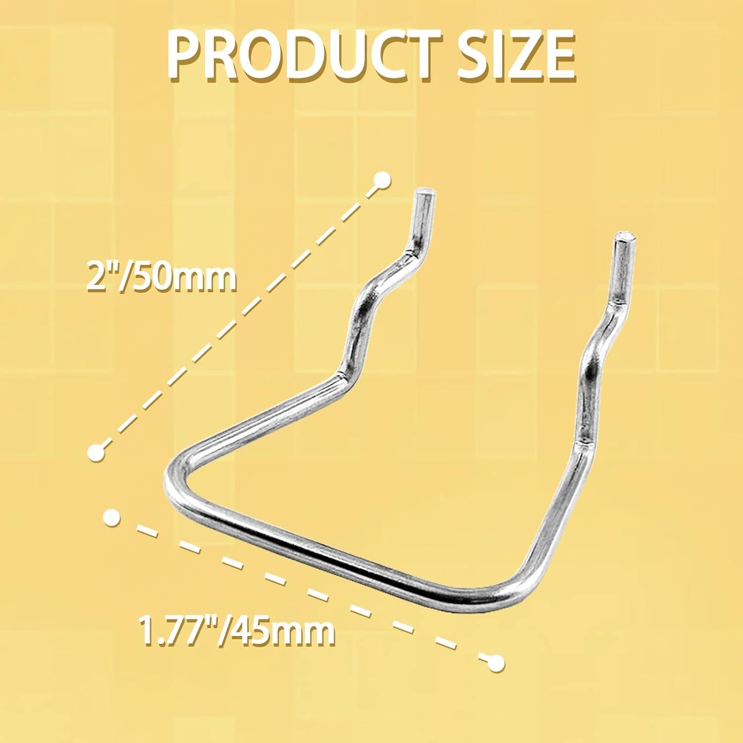16 Ganchos de Acero Inoxidable para Tablero Perforado Suiwotin
