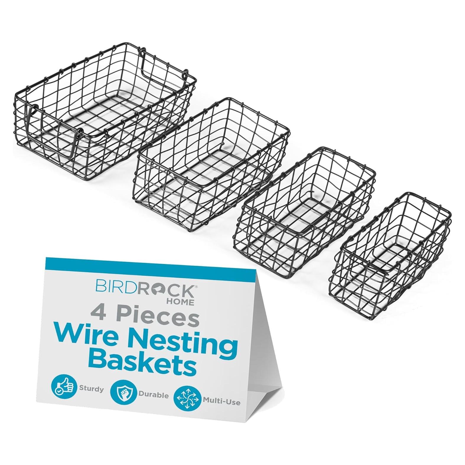 Cestas de Almacenamiento BIRDROCK HOME - 4 Piezas Rectangulares