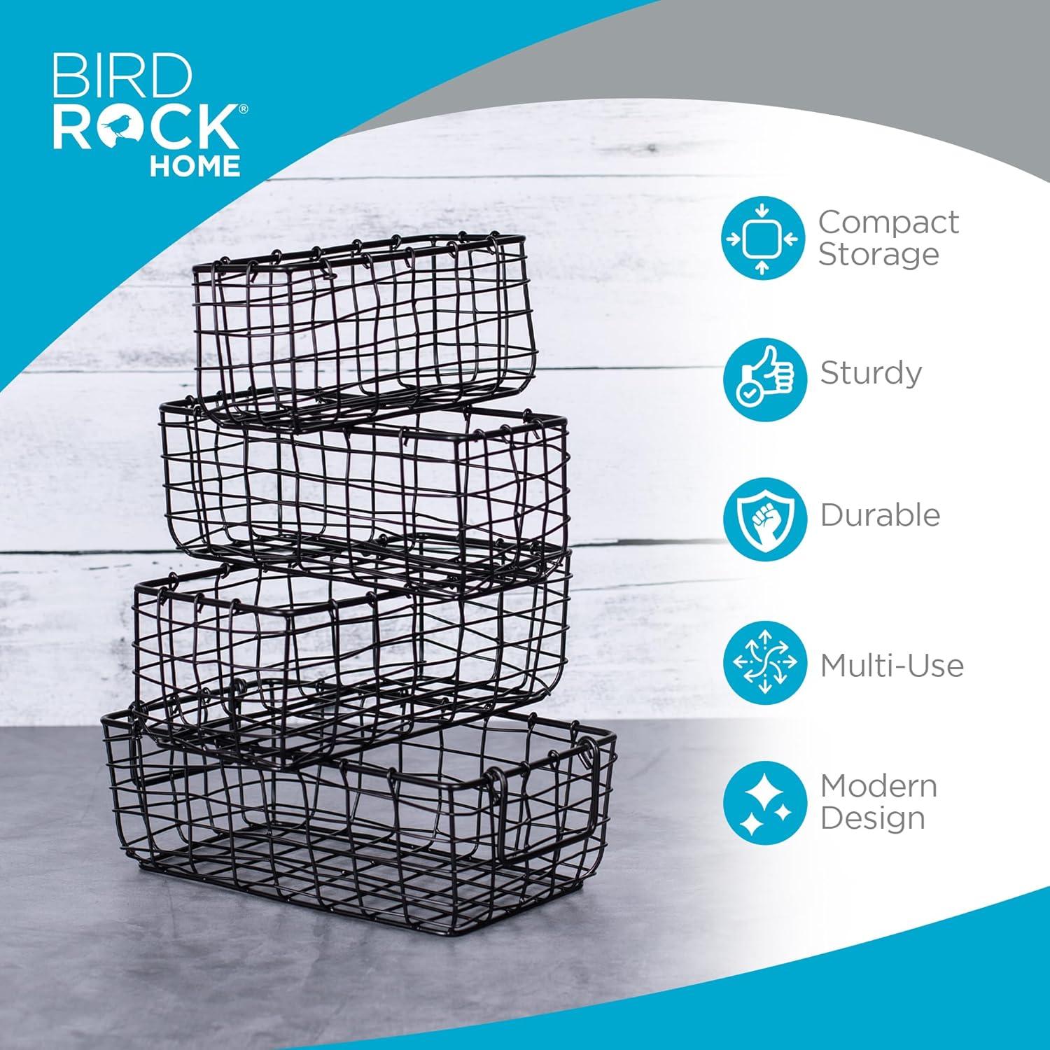 Cestas de Almacenamiento BIRDROCK HOME - 4 Piezas Rectangulares