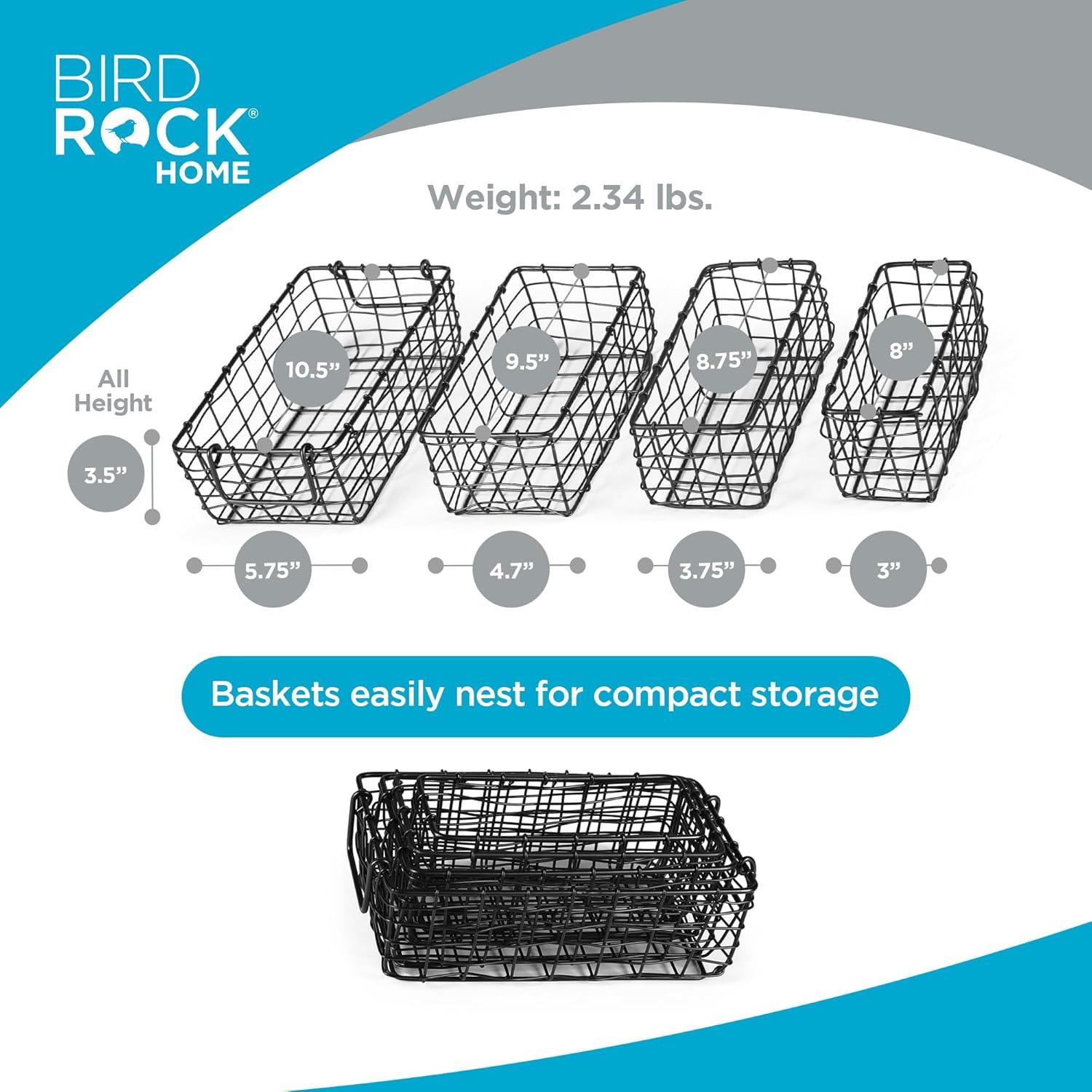 Cestas de Almacenamiento BIRDROCK HOME - 4 Piezas Rectangulares