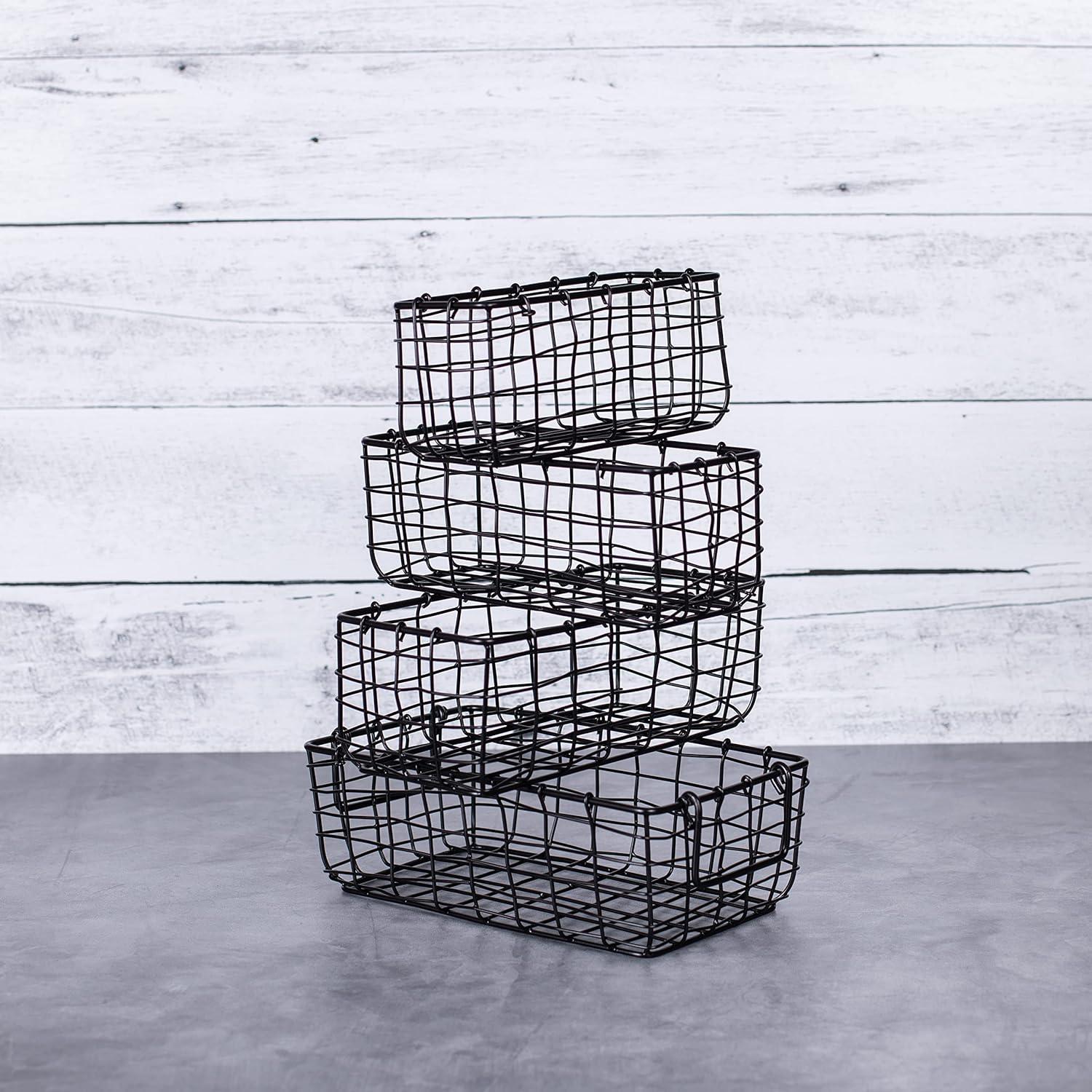 Cestas de Almacenamiento BIRDROCK HOME - 4 Piezas Rectangulares