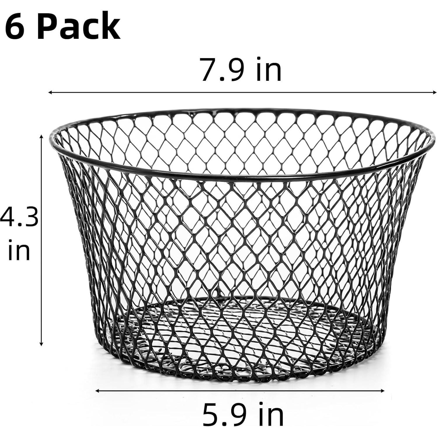 Juego de 6 cestas de alambre Mezchi para frutas y snacks
