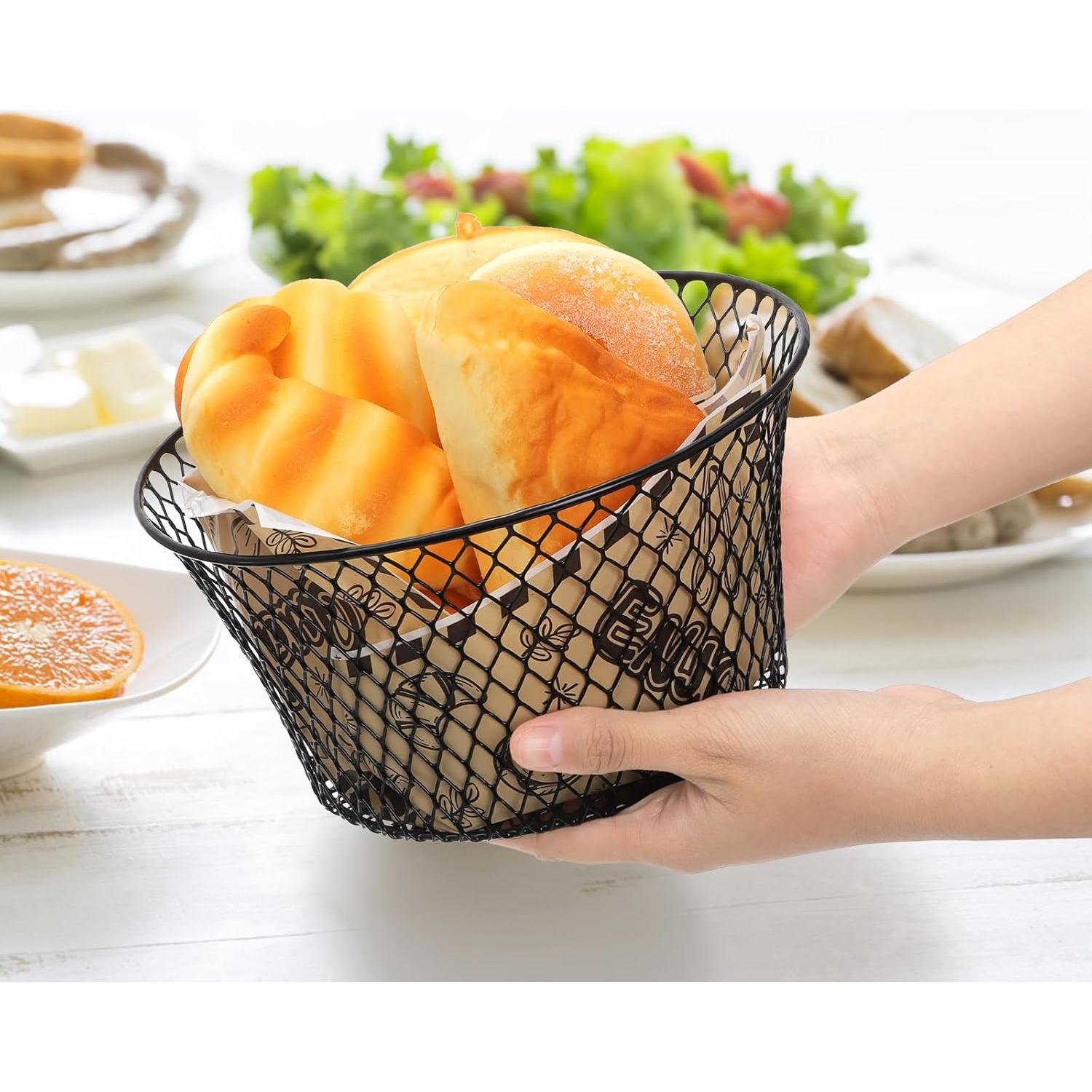 Juego de 6 cestas de alambre Mezchi para frutas y snacks