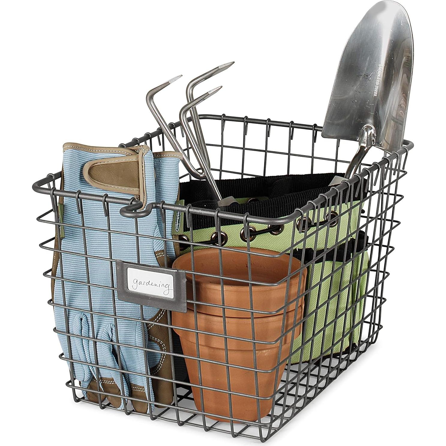 Cesta de Almacenamiento Pequeña Spectrum Gris Industrial 34.9x24.8x20.3 cm