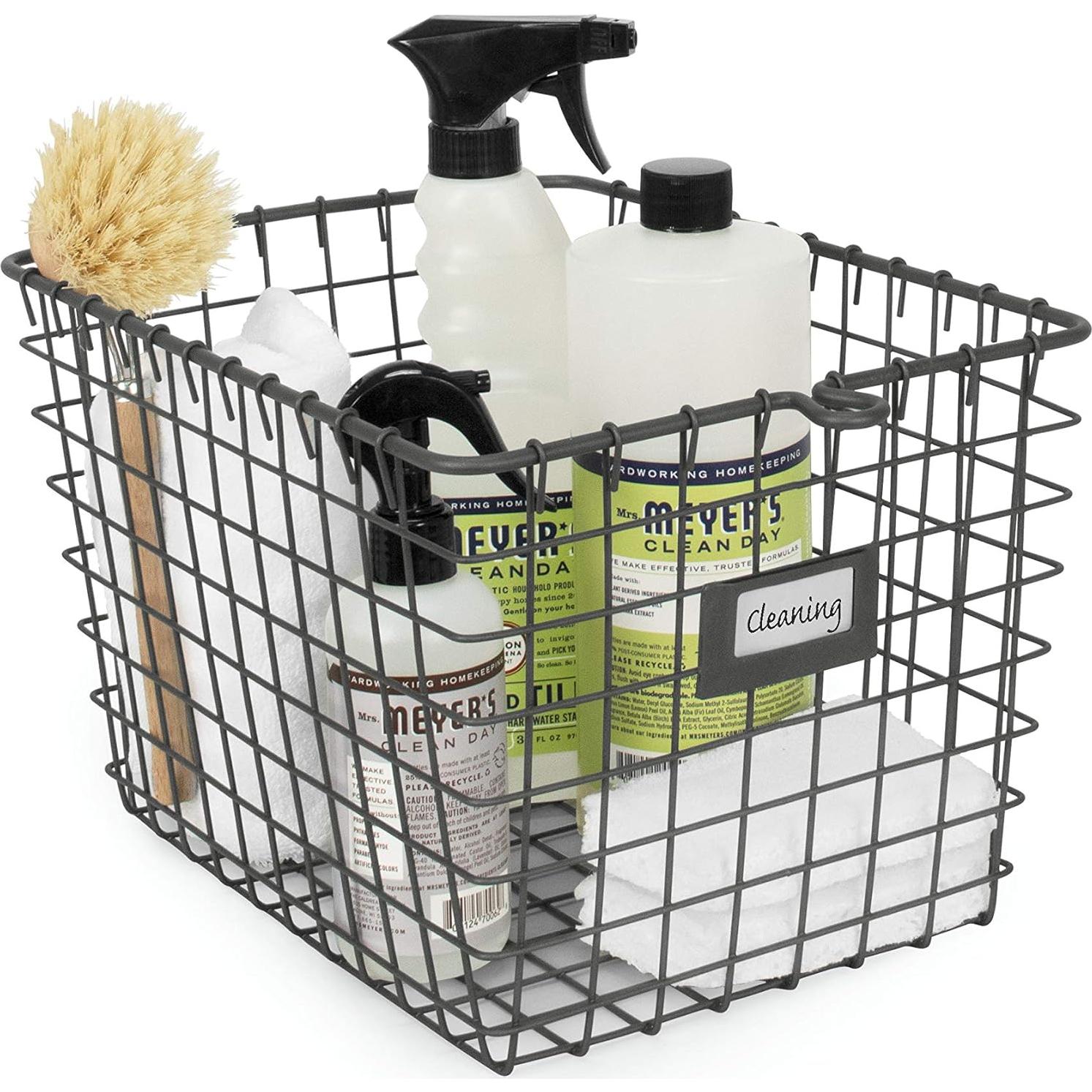 Cesta de Almacenamiento Pequeña Spectrum Gris Industrial 34.9x24.8x20.3 cm