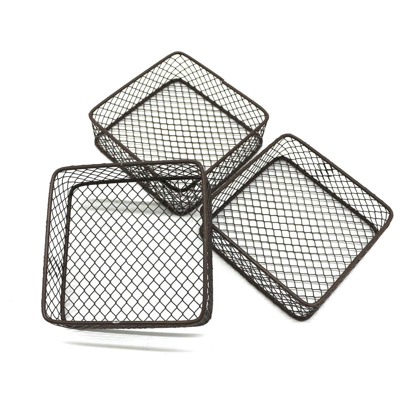 Cestas de Almacenamiento de Alambre CVHOMEDECO Set de 3
