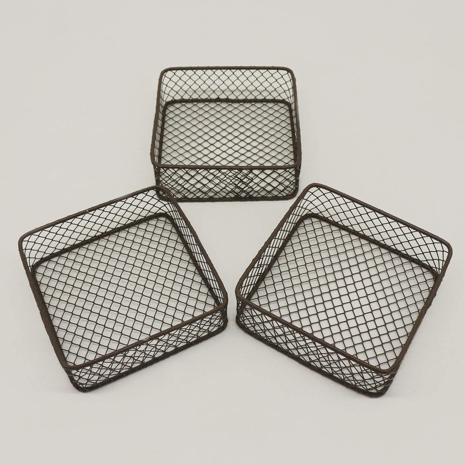 Cestas de Almacenamiento de Alambre CVHOMEDECO Set de 3