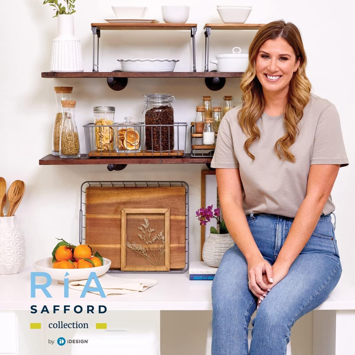 Cesta de Alambre Abierta InterDesign Ría Safford 40.6x20.3x15.2 cm Carbón