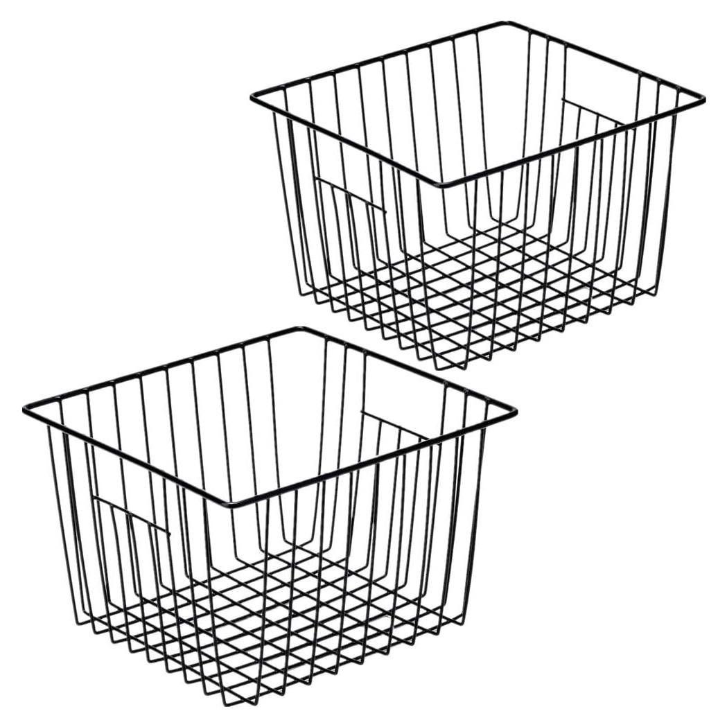 Cestas de Almacenamiento SANNO 2 Unidades Metal Negro 27.94x25.4x17.78cm